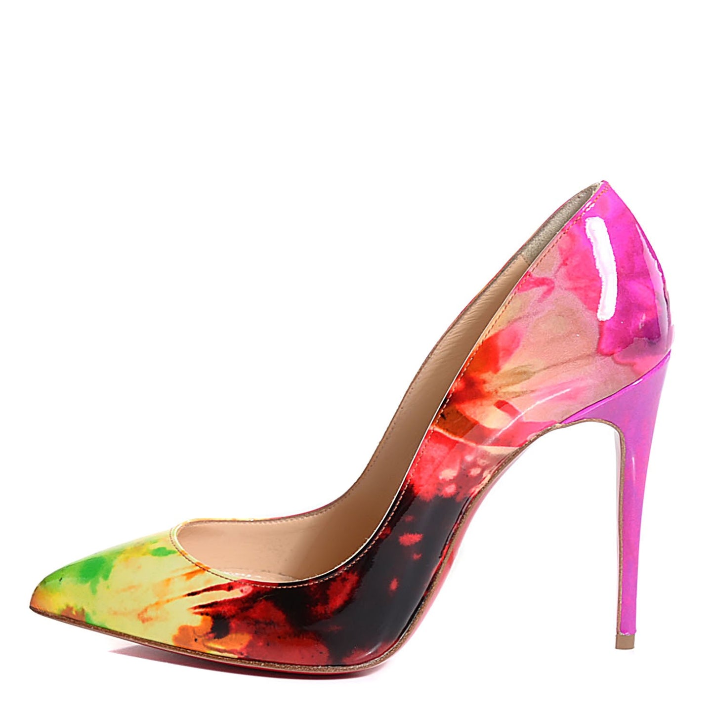 CHRISTIAN LOUBOUTIN Patent So Kate Tie and Dye 120 Pumps 35.5 Multicolor