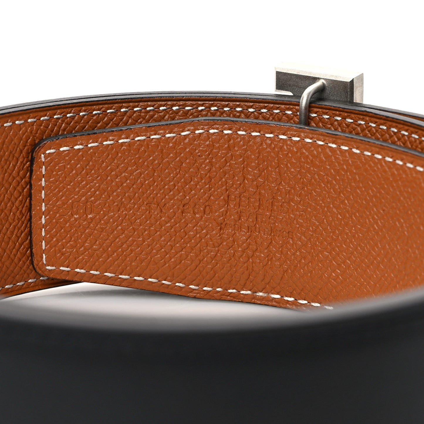 Box Epsom 32mm Constance H Belt 80 32 Black Gold