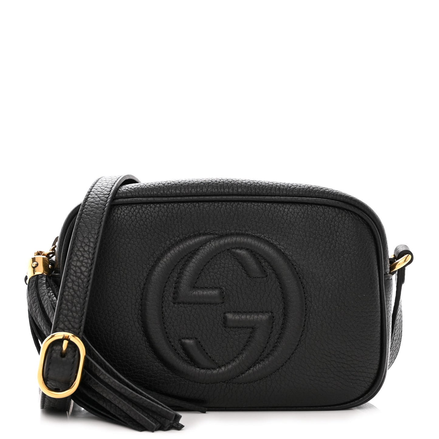 Pebbled Calfskin Mini Soho Disco Bag Black