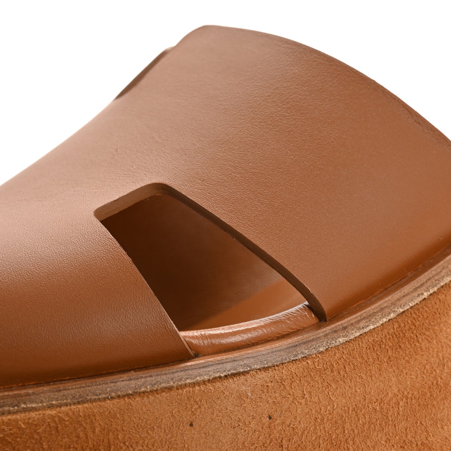 Calfskin Suede Goatskin Eze 30 Sandals 41 Naturel