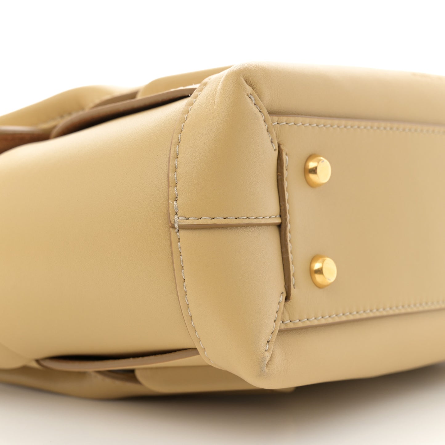 French Calfskin Maxi Intrecciato Small Arco Tapioca