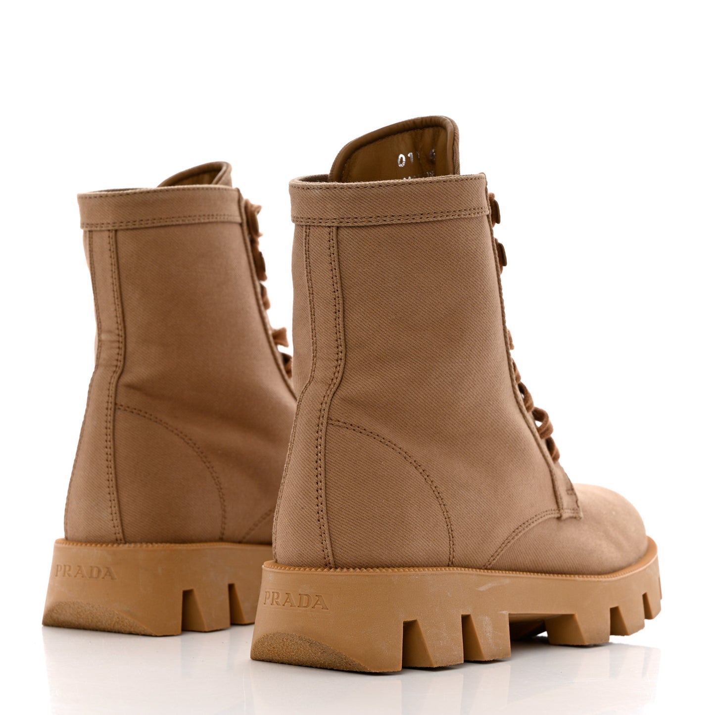 Washed Denim Rocksand 45mm Combat Boots 40 Kaki