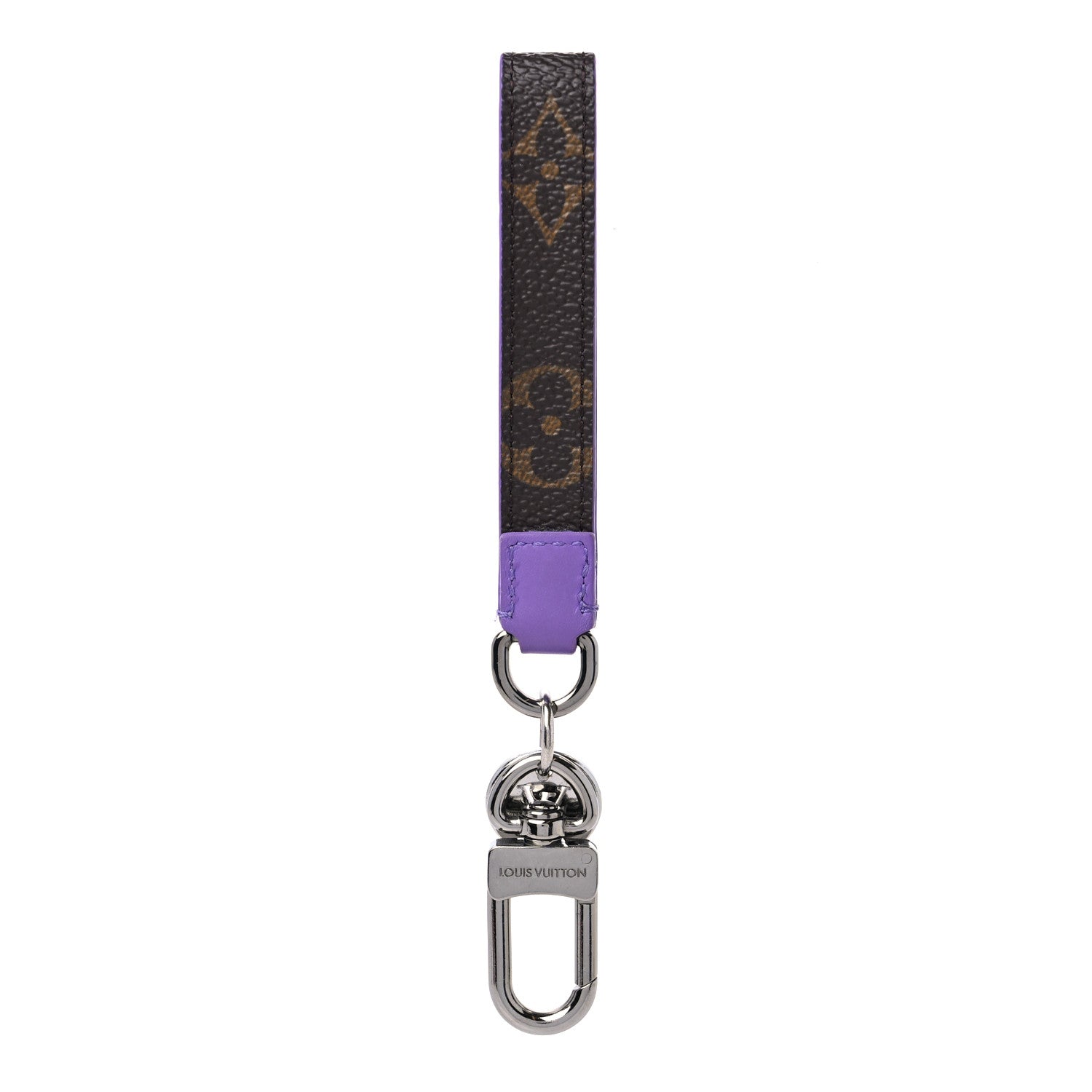 LOUIS VUITTON キーホルダー 紫 Louis Vuitton Monogram Slim Dragonne Bag Charm Key Holder Purple