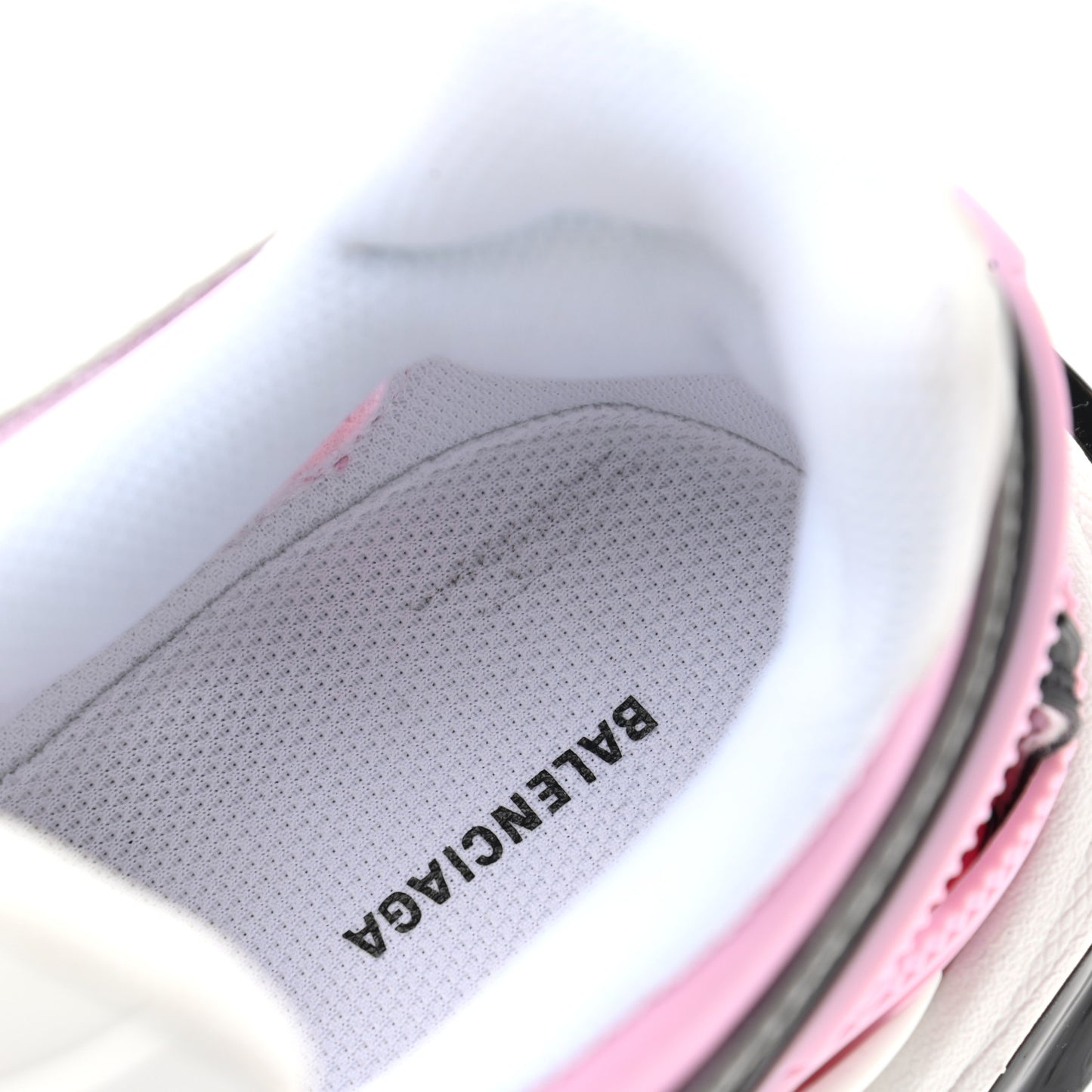 Rubber Mesh Tri-Color Womens Track.2 Open Sneakers 41 Pink Grey White