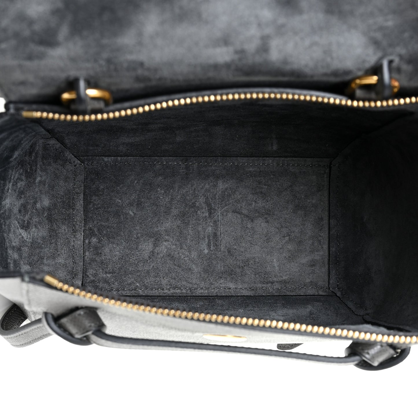 Baby Grained Calfskin Micro Belt Bag Grey