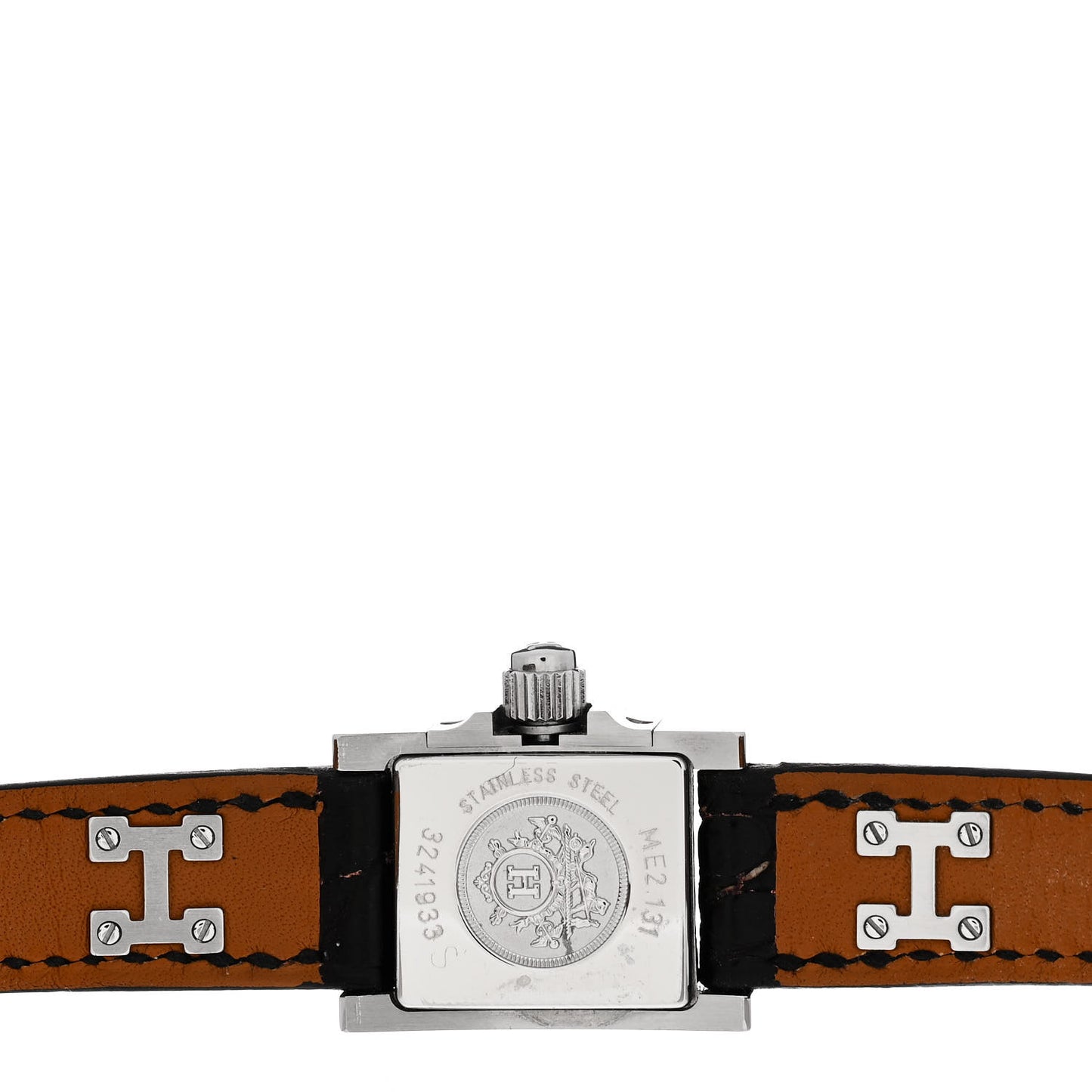 Stainless Steel Alligator Diamond 16mm Medor Quartz Watch Noir
