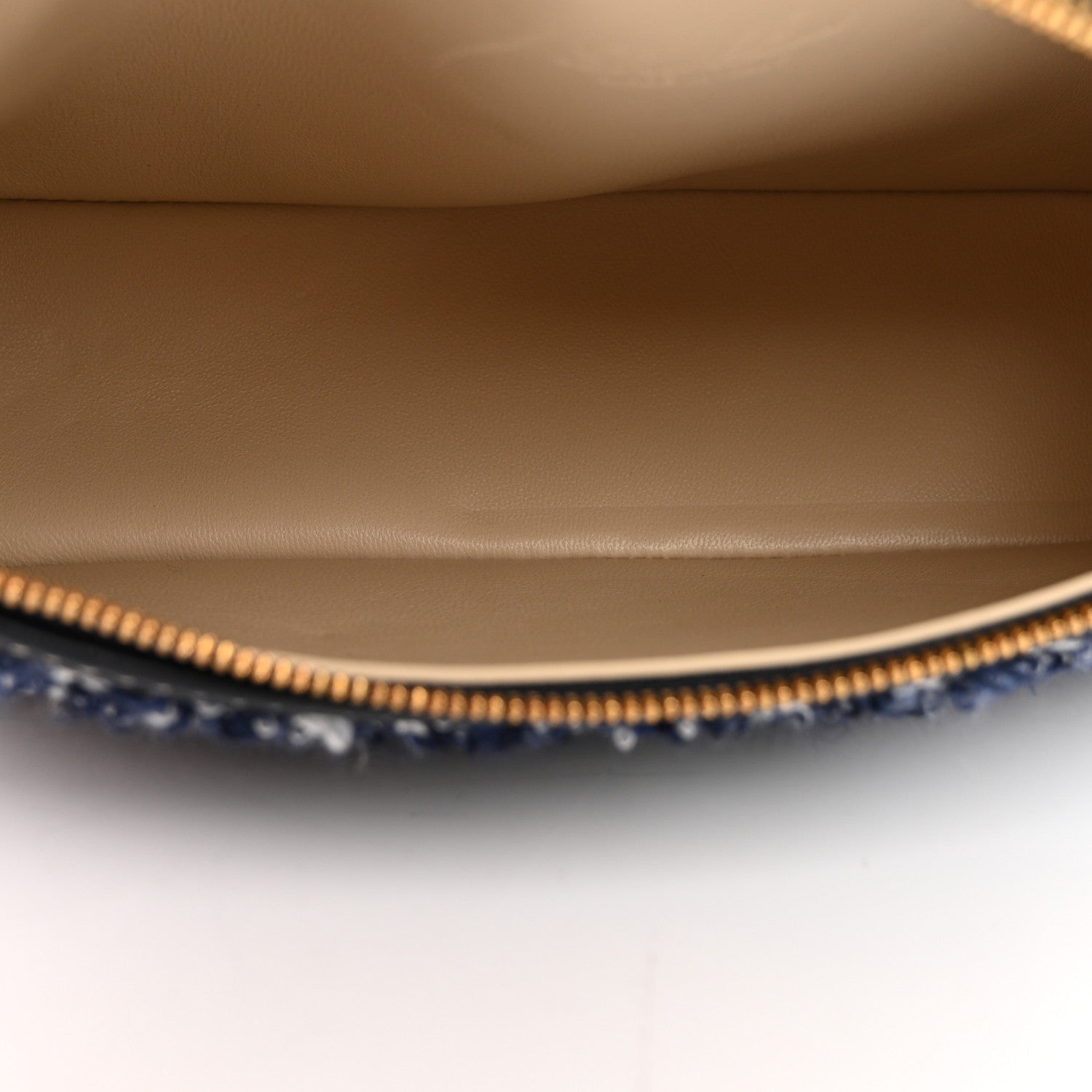 Loro Piana Silk Denim L19 Extra Pocket Pouch Navy Black 5 of 10