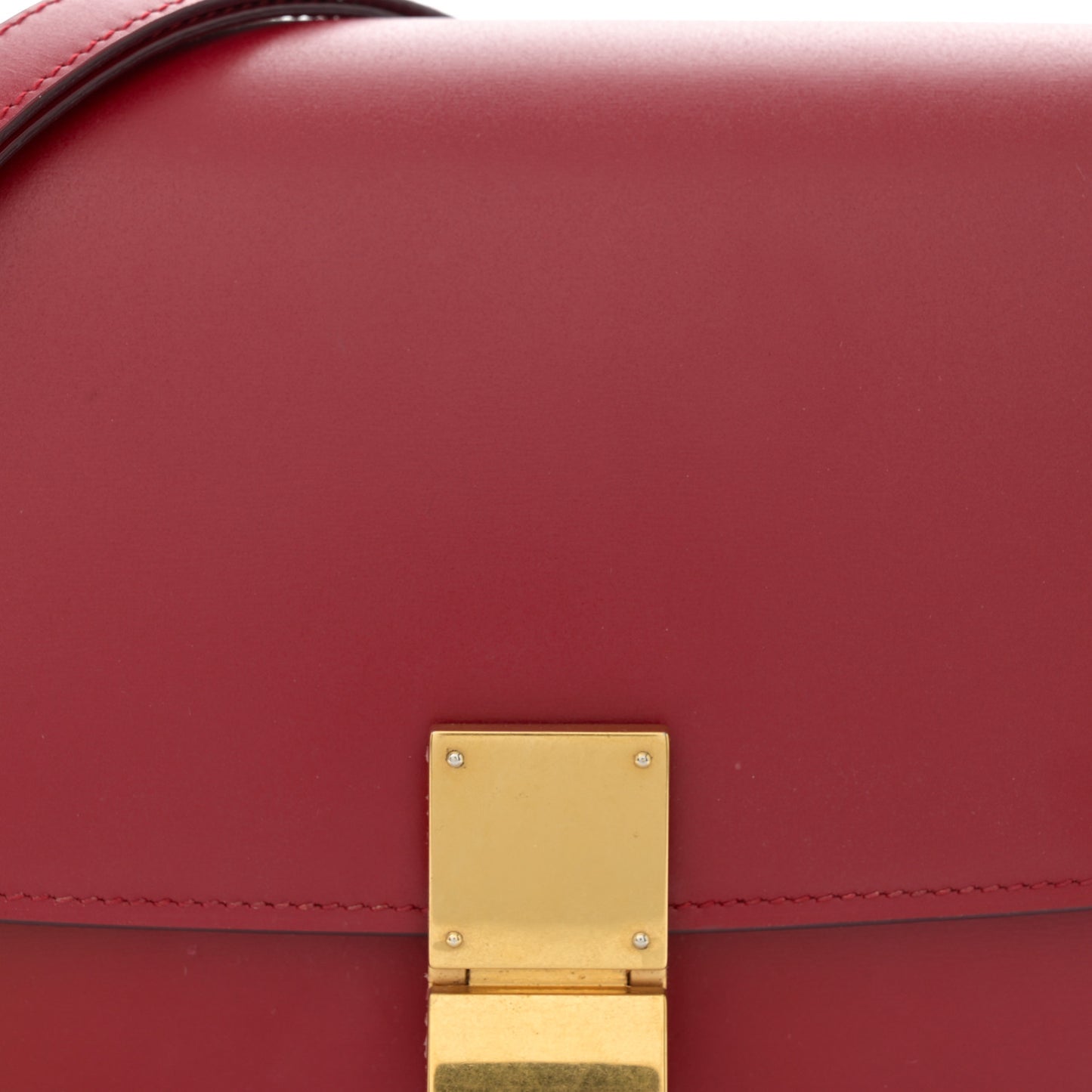 Smooth Calfskin Medium Classic Box Flap Bag Red