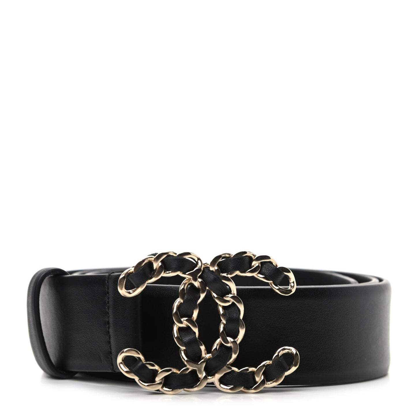 Lambskin CC Chain Belt 80 32 Black