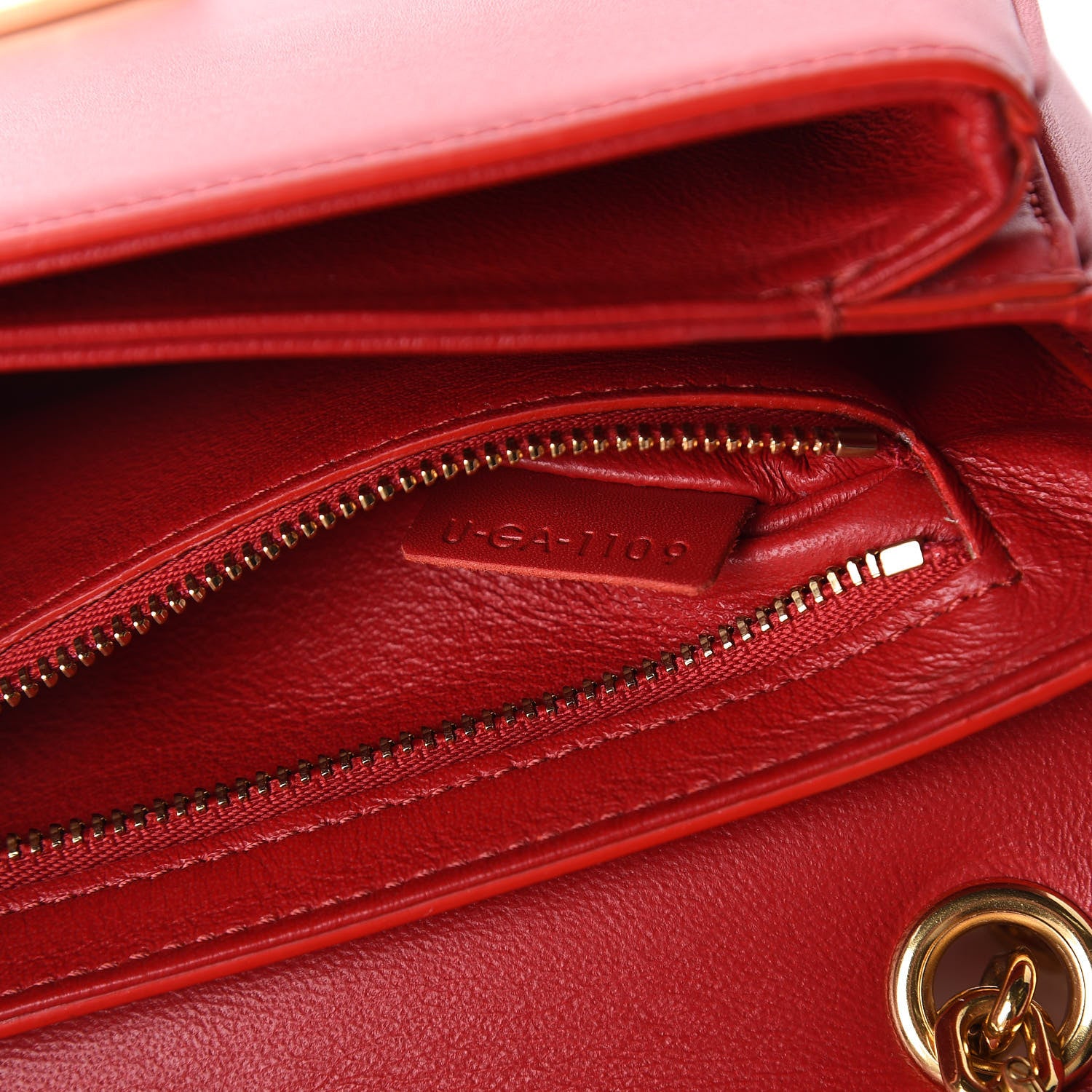 Celine Shiny Calfskin Small C Bag Red 10 of 11