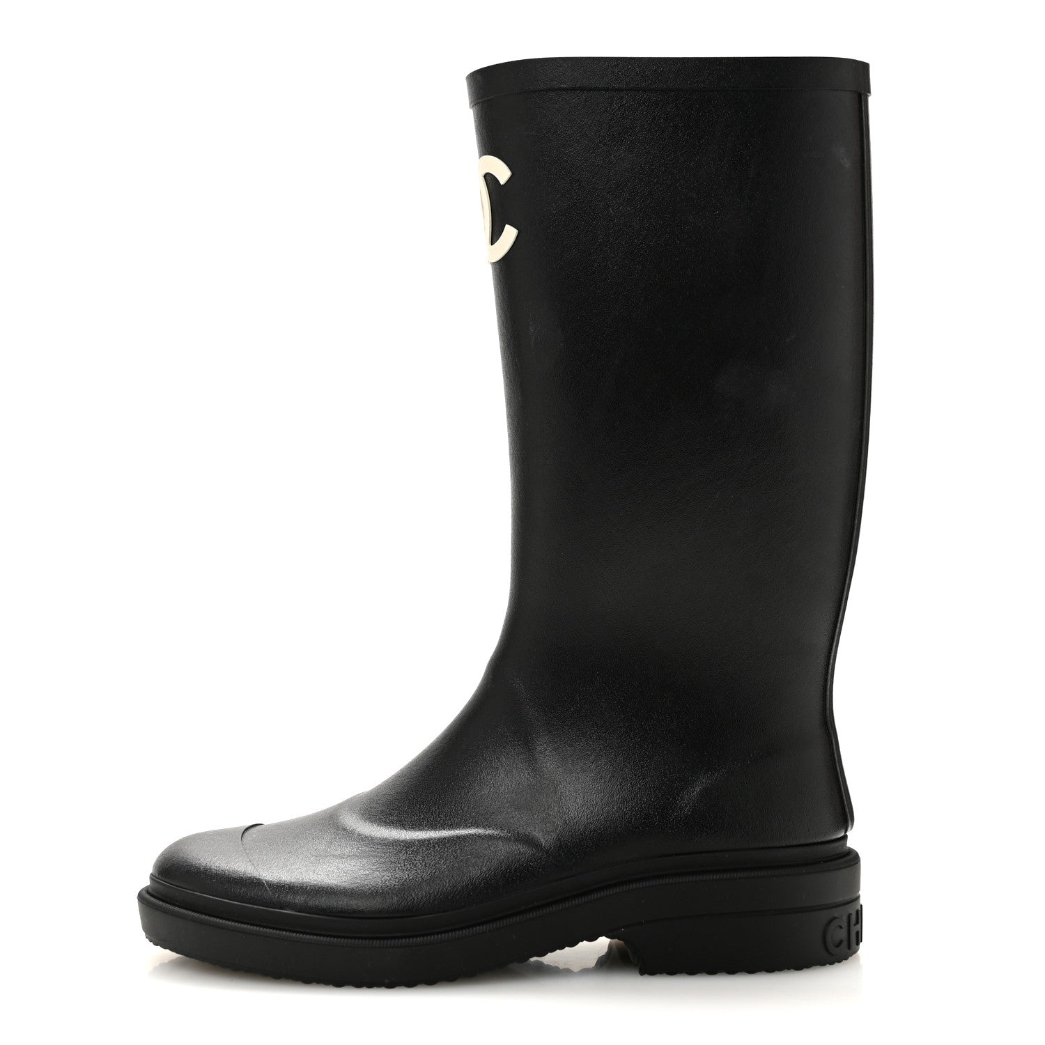 Chanel Caoutchouk CC High Boots 37 Black 1923347 – FASHIONPHILE