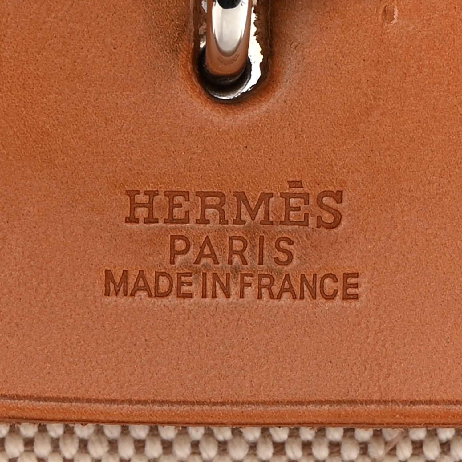 Hermes Toile Vache Calfskin Herbag 30 PM Backpack Natural 6 of 16