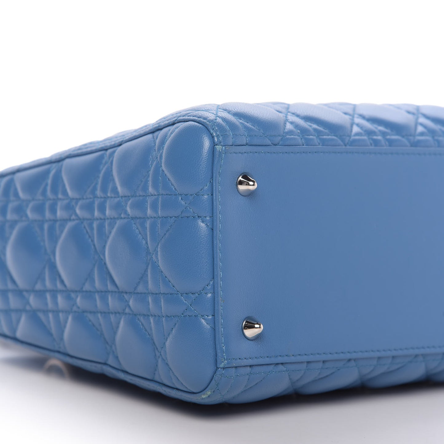 Lambskin Cannage Medium Lady Dior Blue Pastel