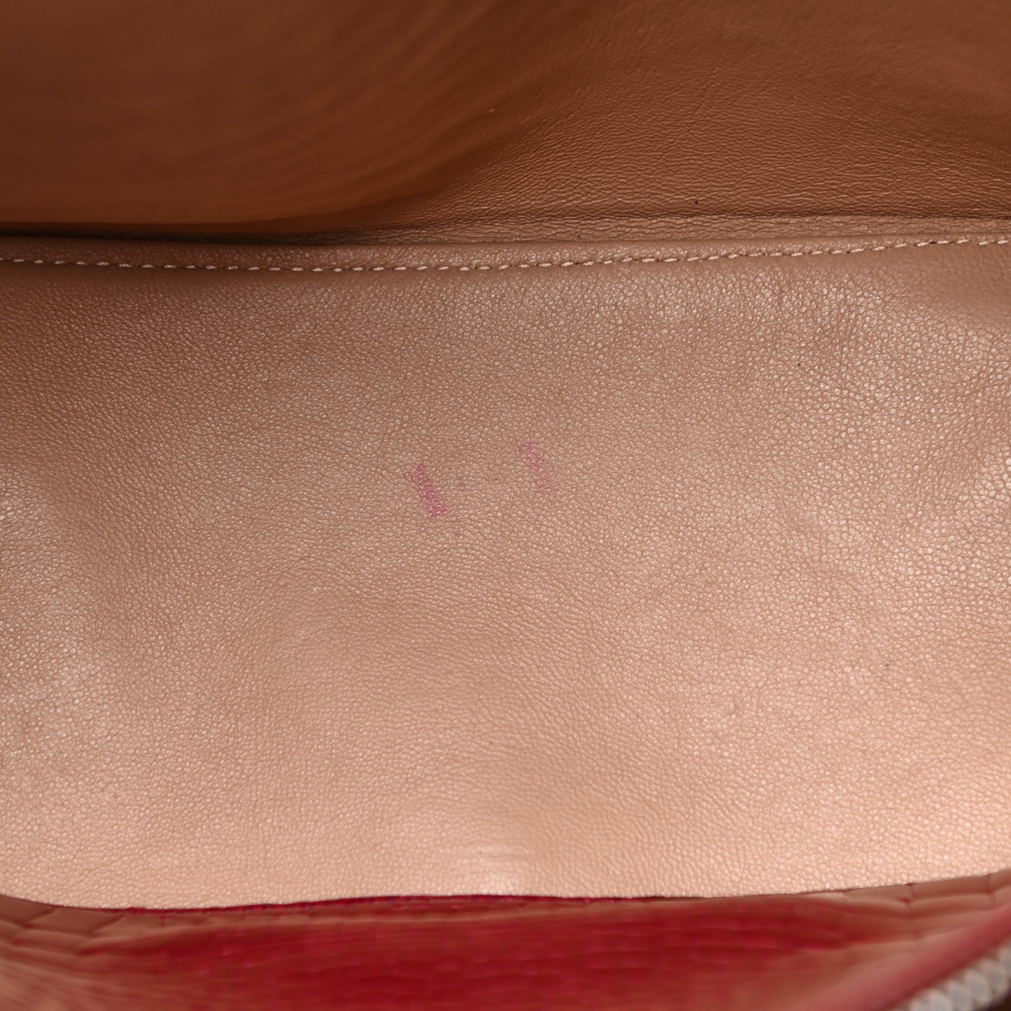 Calfskin Crocodile Embossed Bag Fuchsia