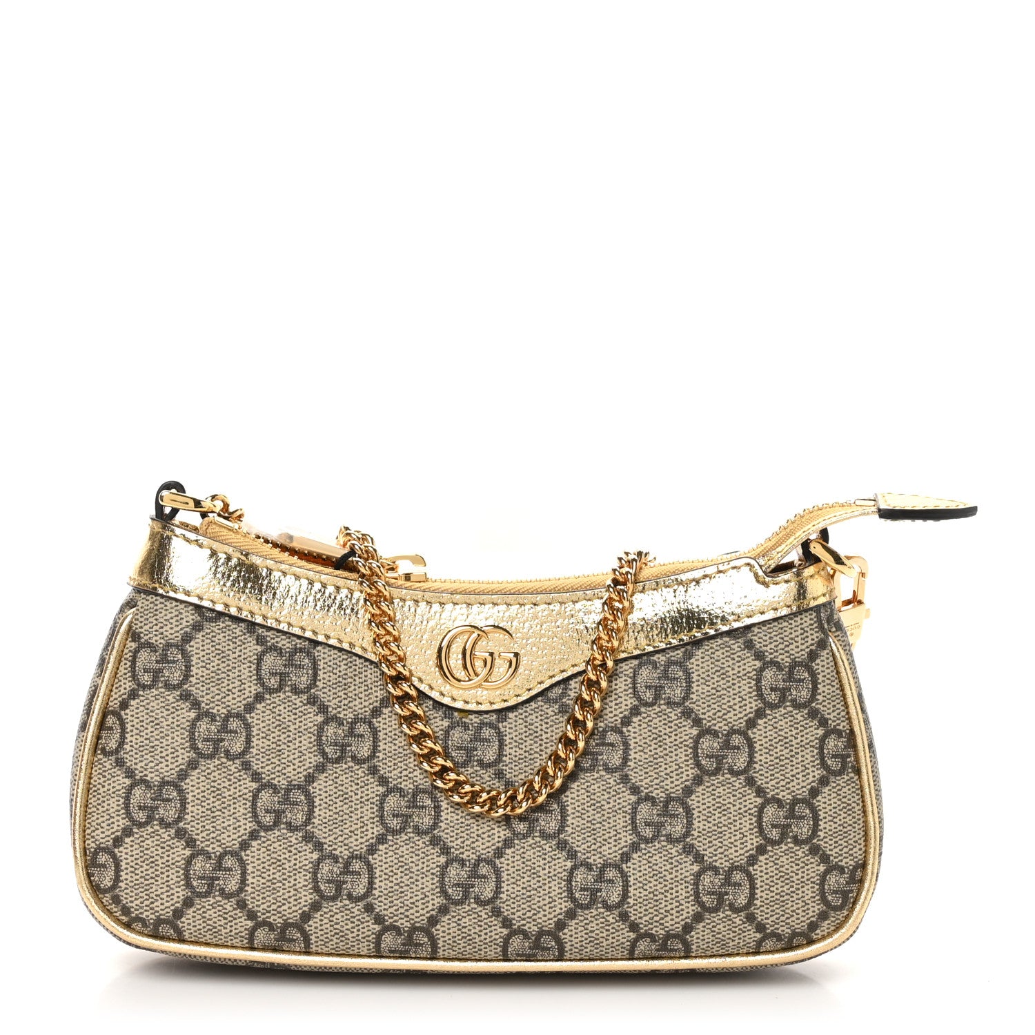 Gucci GG Supreme Monogram Lame Textured Dollar Calfskin Mini