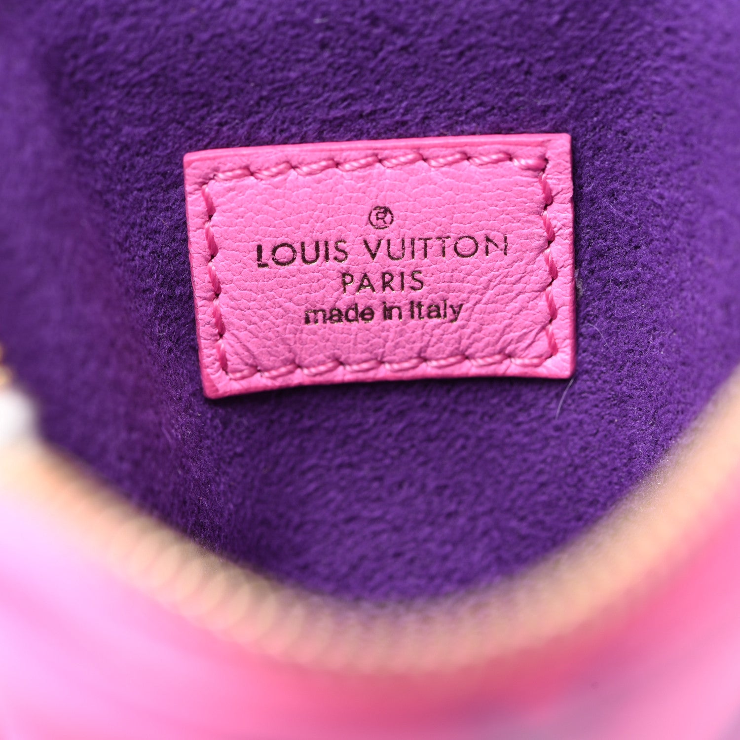 Louis Vuitton Lambskin Embossed Monogram Vuittamins Multipochette Lanyard Key Holder Rose Violet 4 of 4