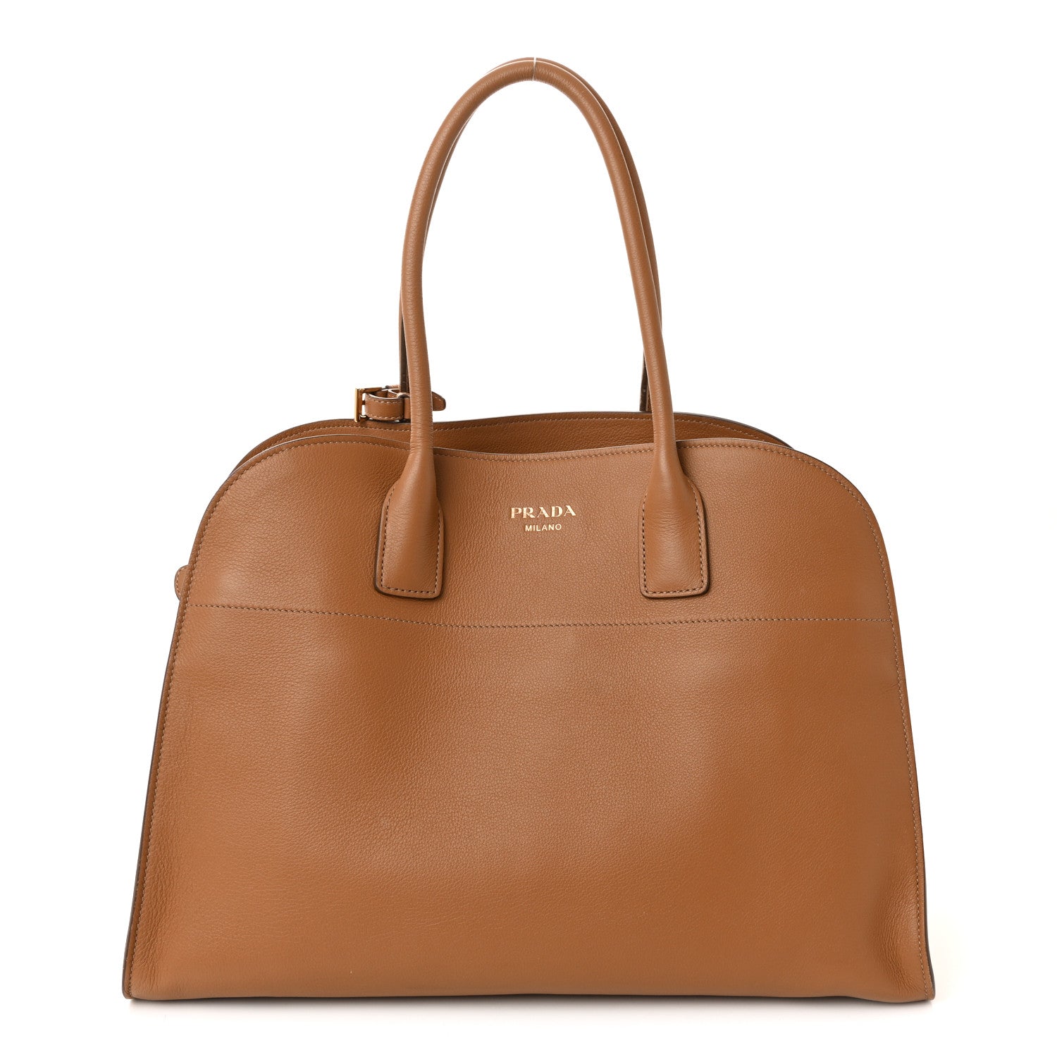 Prada Soft Grain Calfskin Large Tote Bag Caramel 1816198