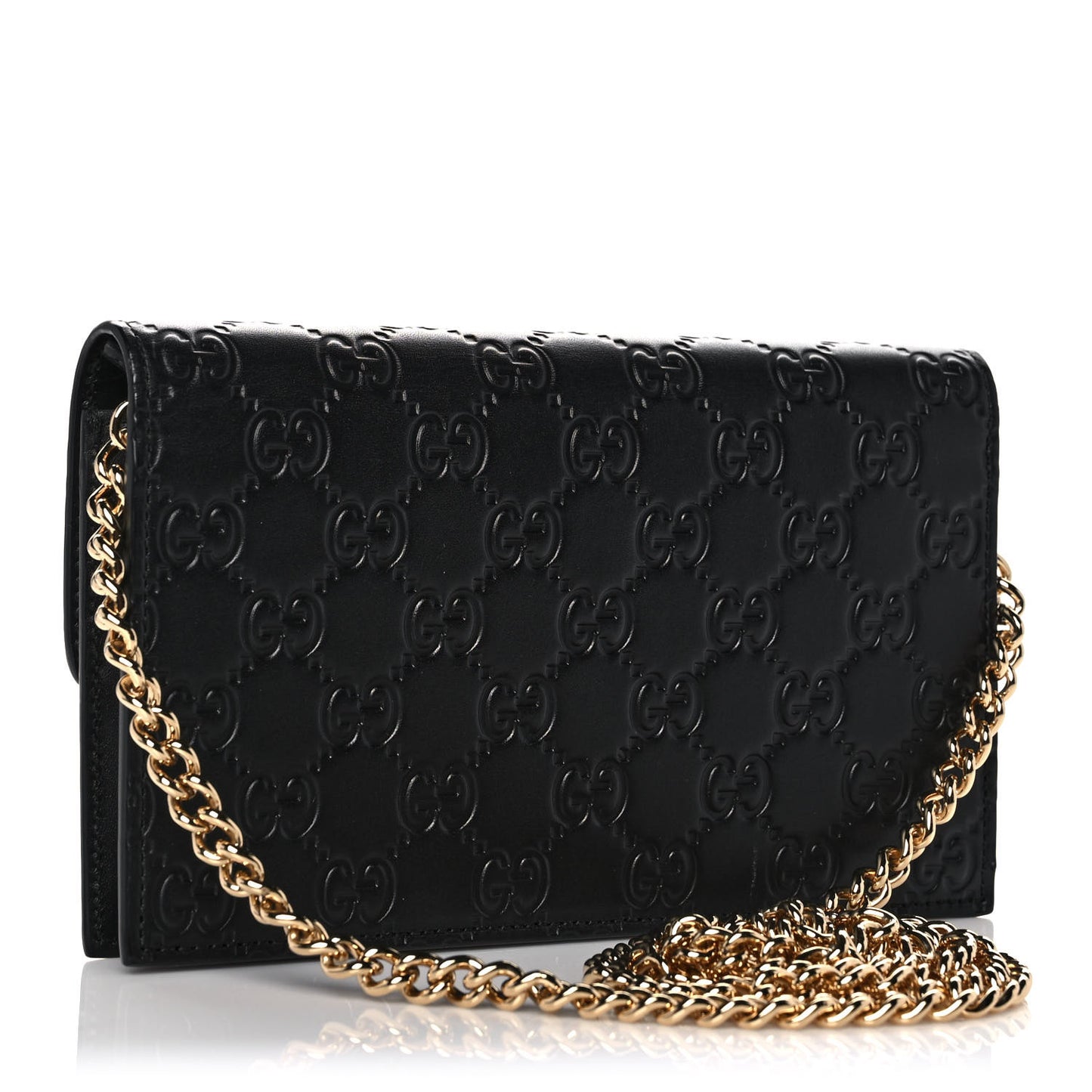 Guccissima Icon Chain Wallet Black