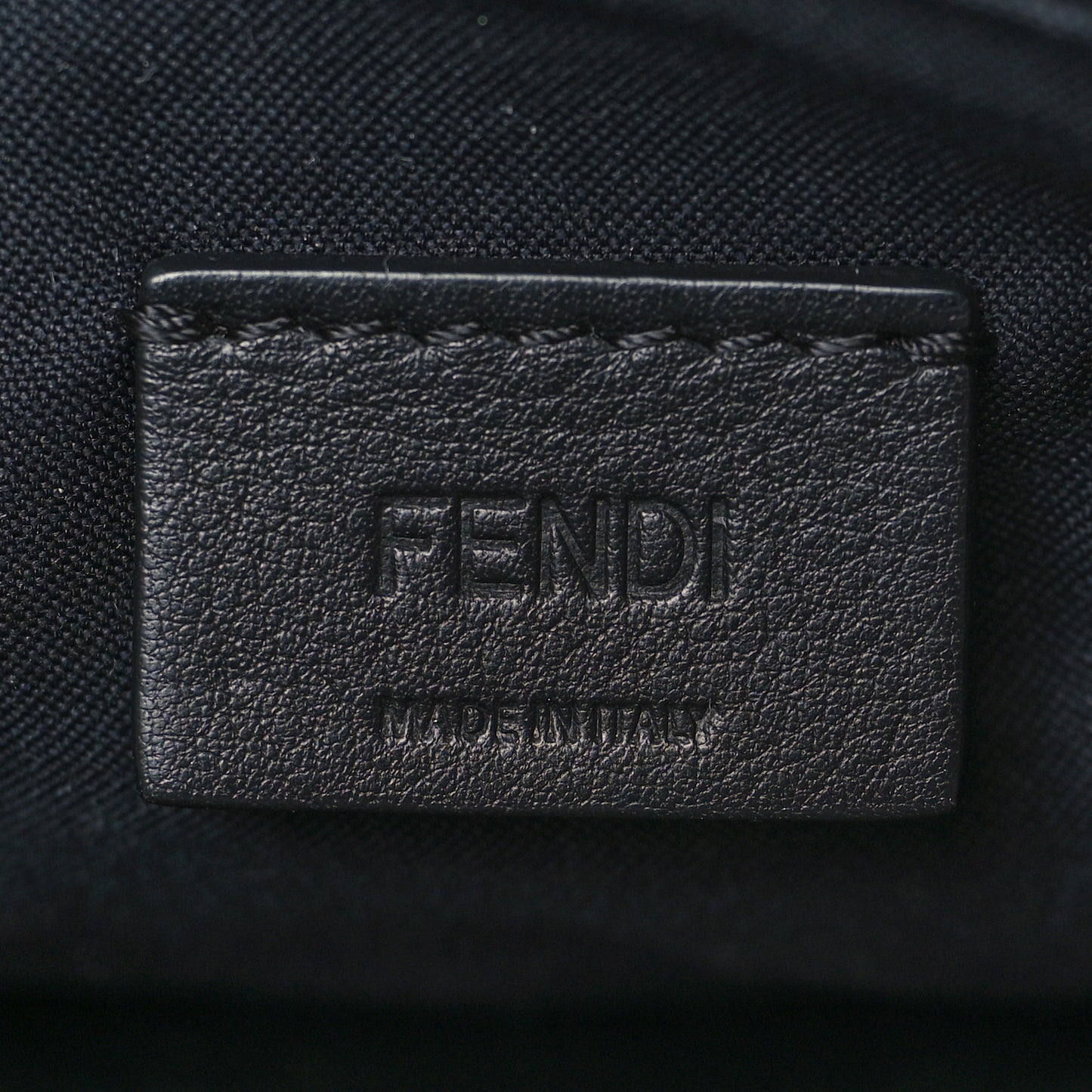 Nappa FF 1974 Embossed Mini Baguette Black