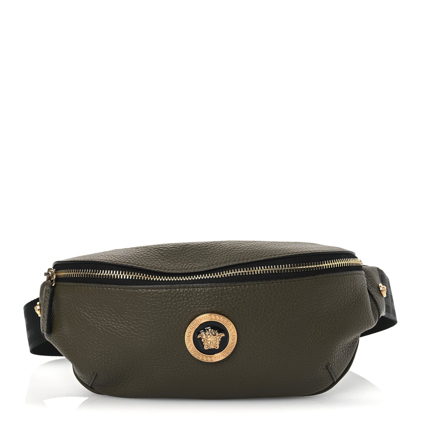 Grained Calfskin Vanitas Medea Belt Bag Olive Green