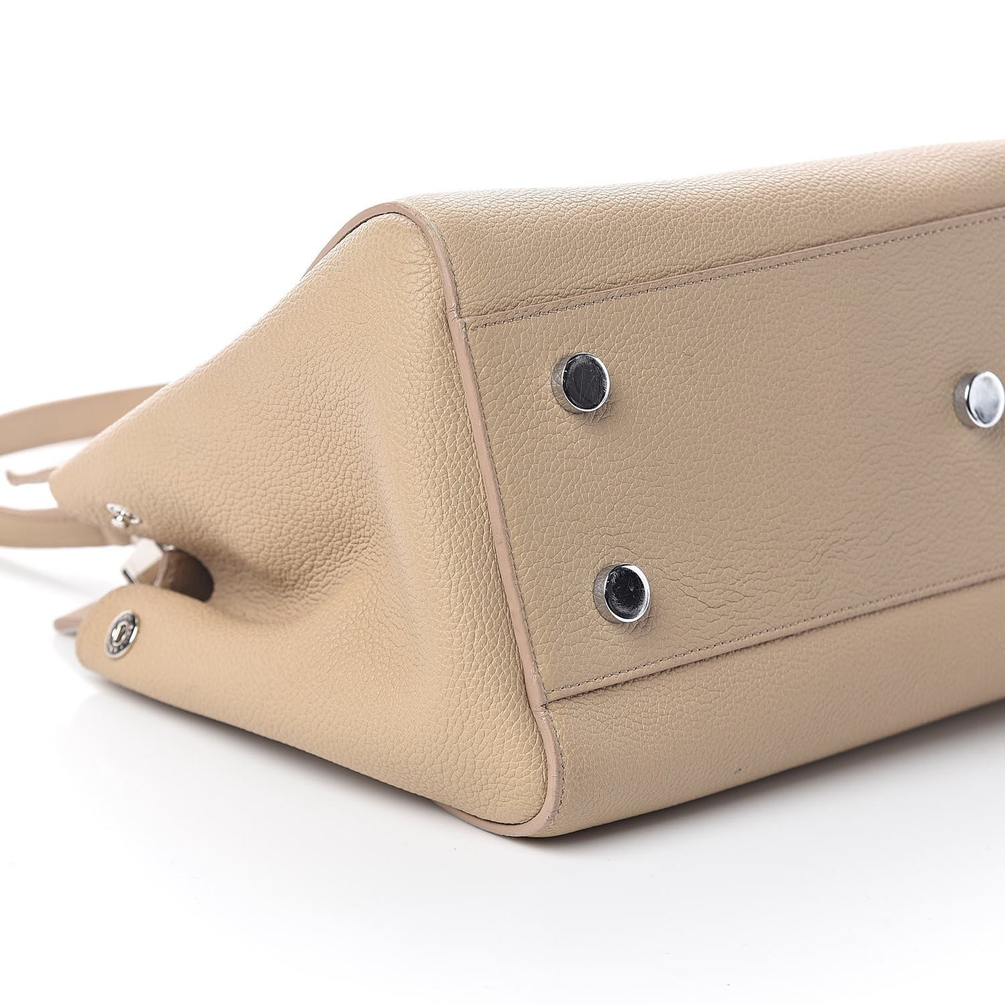 Grained Calfskin Small Rive Gauche Dark Beige