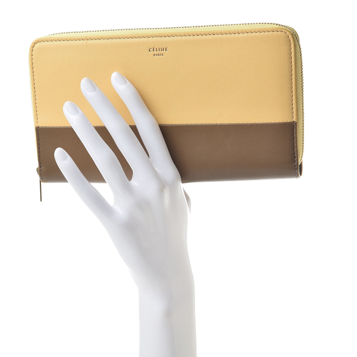 Lambskin Large Zip Around Multifunction Wallet Butter