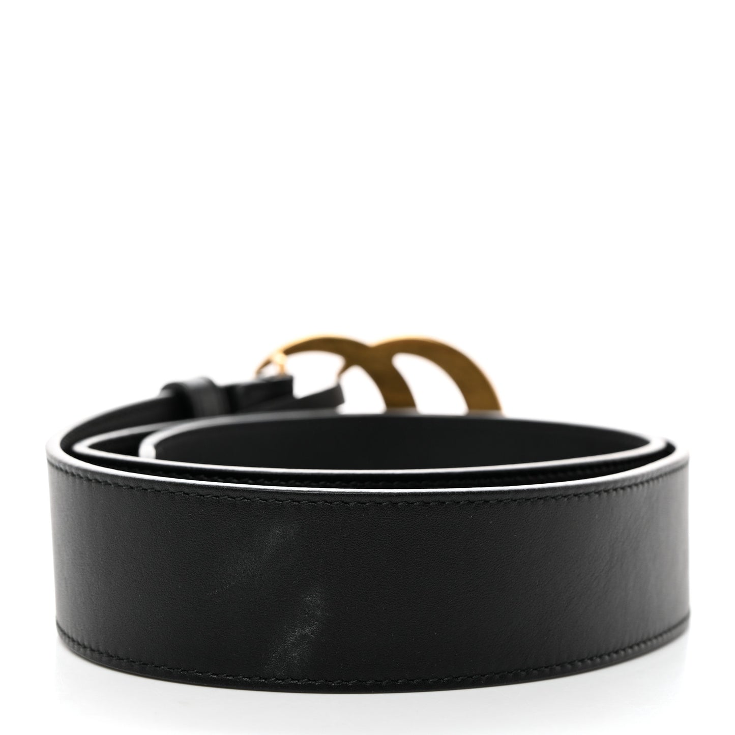 Moon Calfskin Double G 40mm Belt 85 34 Black