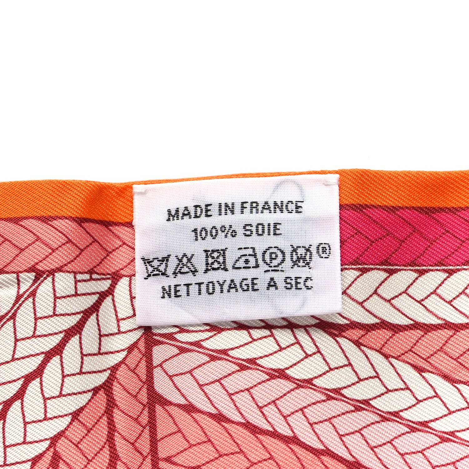 Hermes Silk Tresses H Twilly Rose Vif Orange White 3 of 4