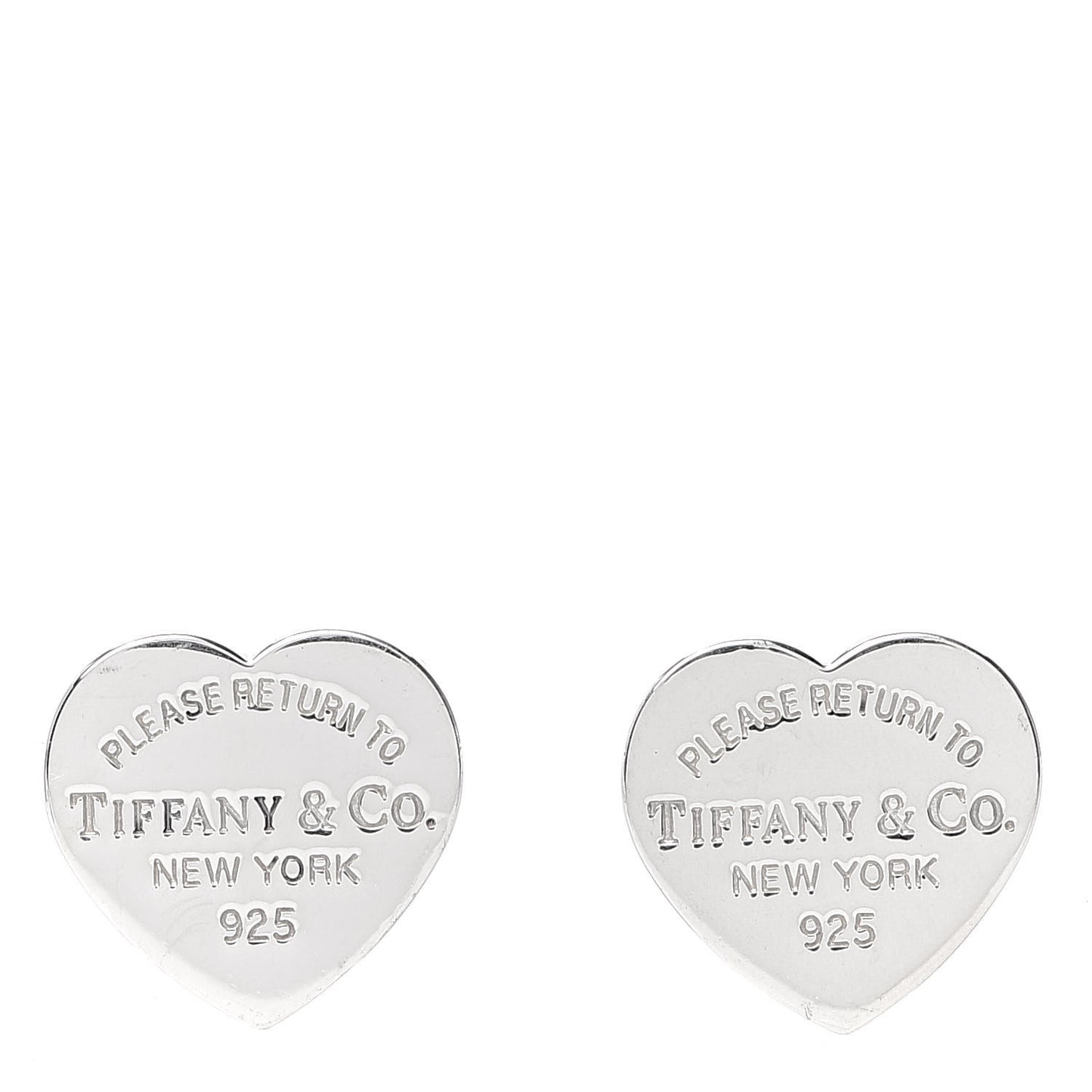 Sterling Silver Return To Heart Tag Earrings