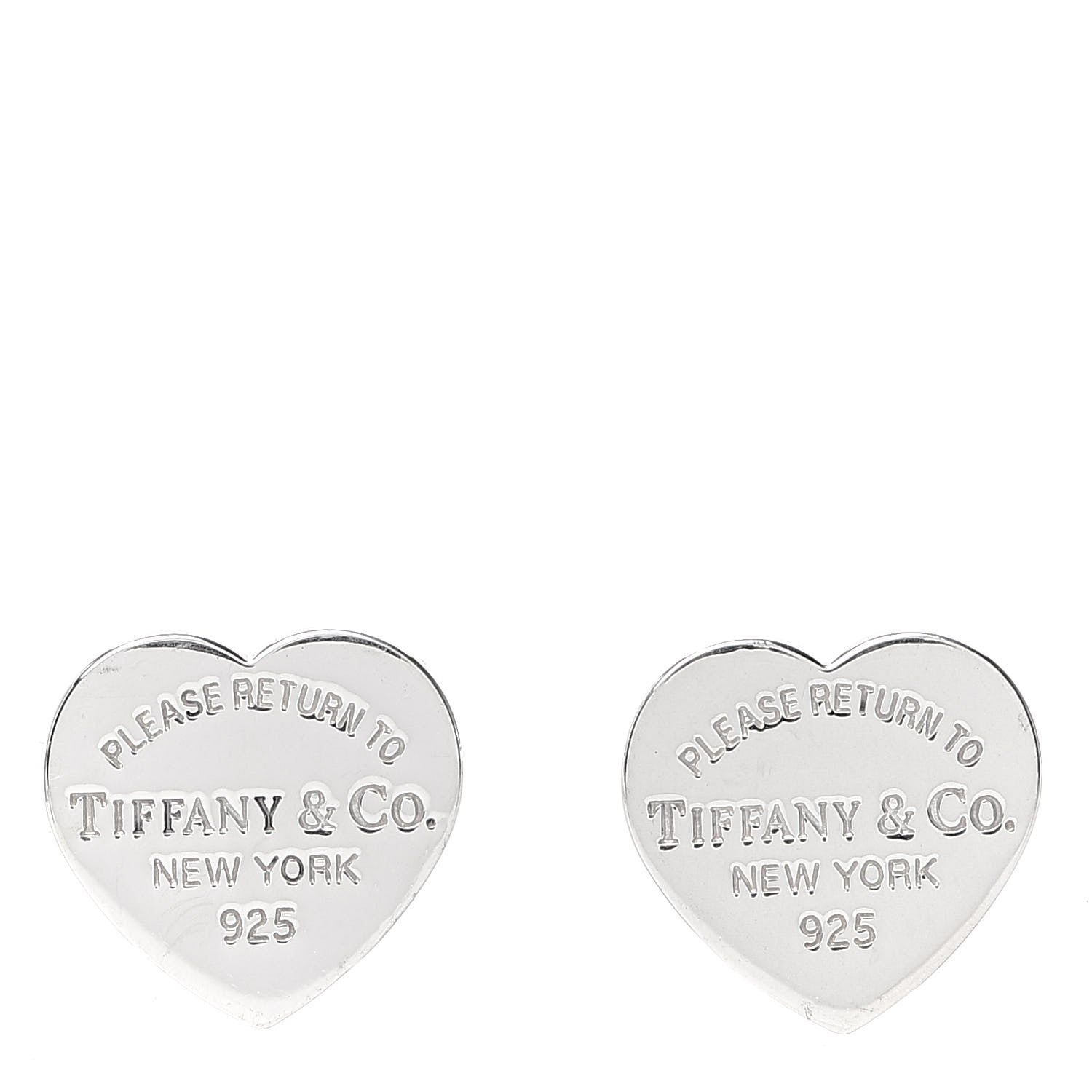 Tiffany Sterling Silver Return To Heart Tag Earrings 1 of 4