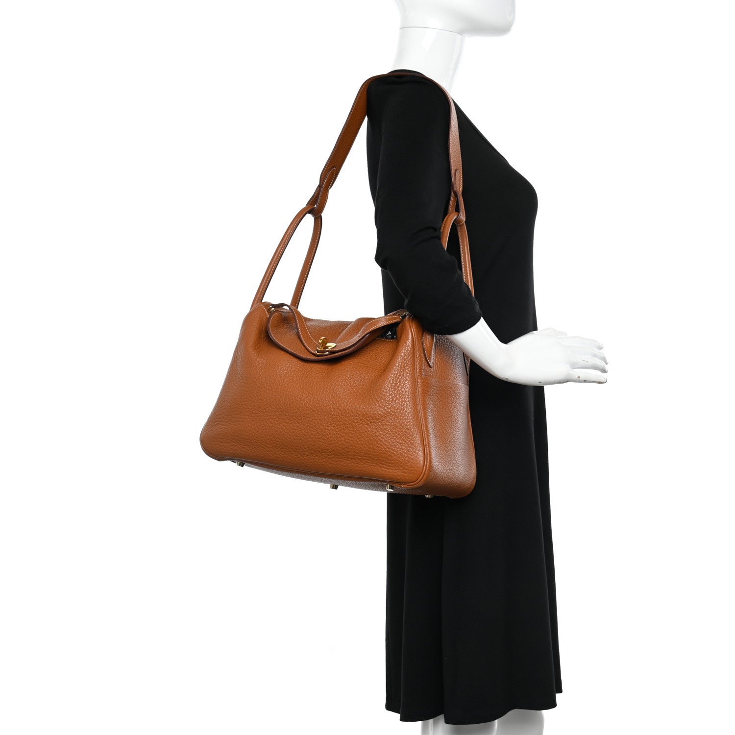 Hermes Taurillon Clemence Lindy 30 Gold 2 of 14
