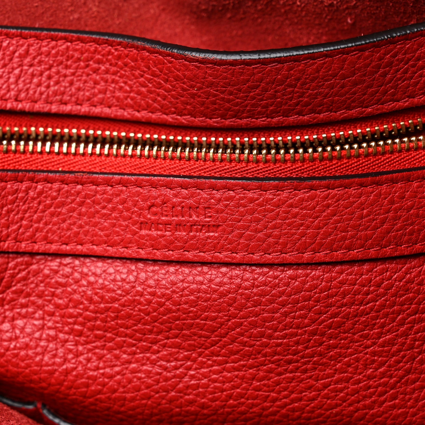 Grained Calfskin Medium Horizontal Cabas Phantom Coquelicot