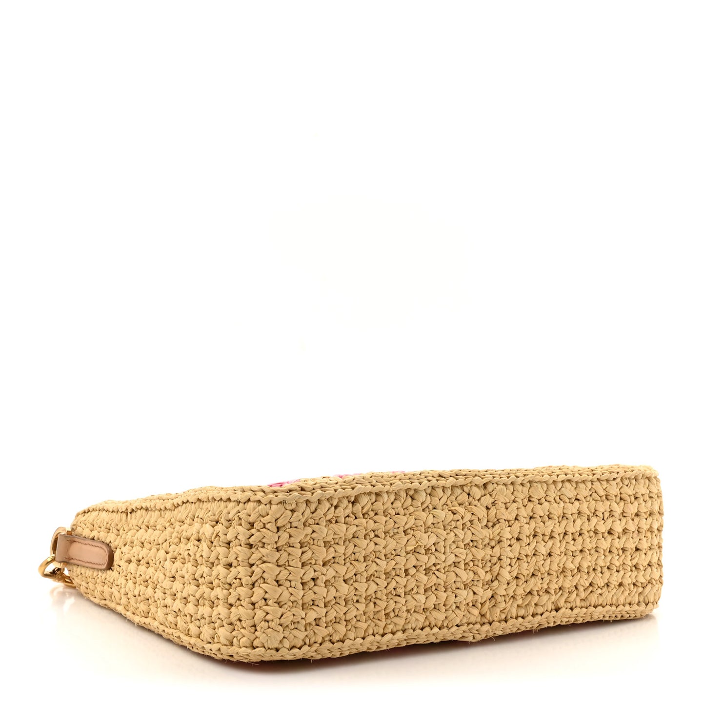 Yarn Raffia Effect Crochet Striped Re-Edition 2005 Shoulder Bag Naturale Petalo