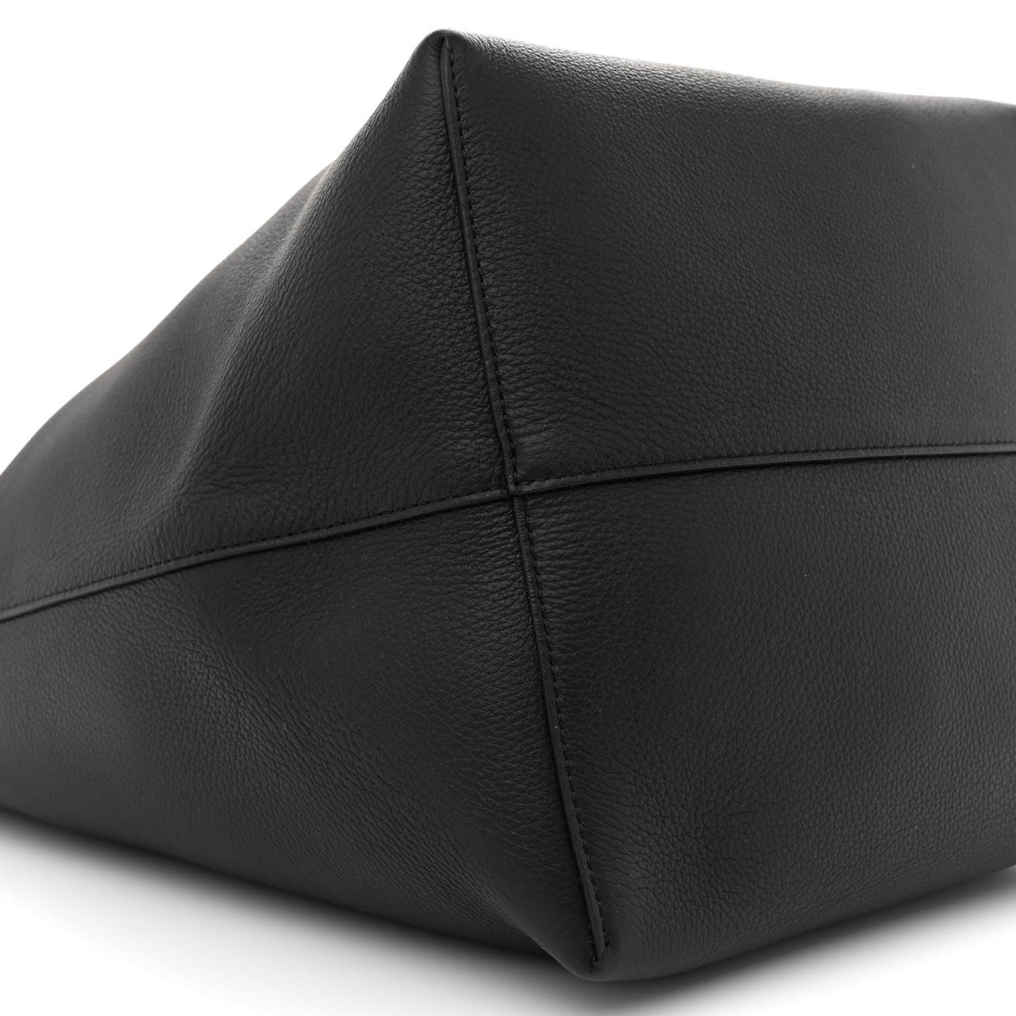 Grained Calfskin Large N/S Park Tote Black