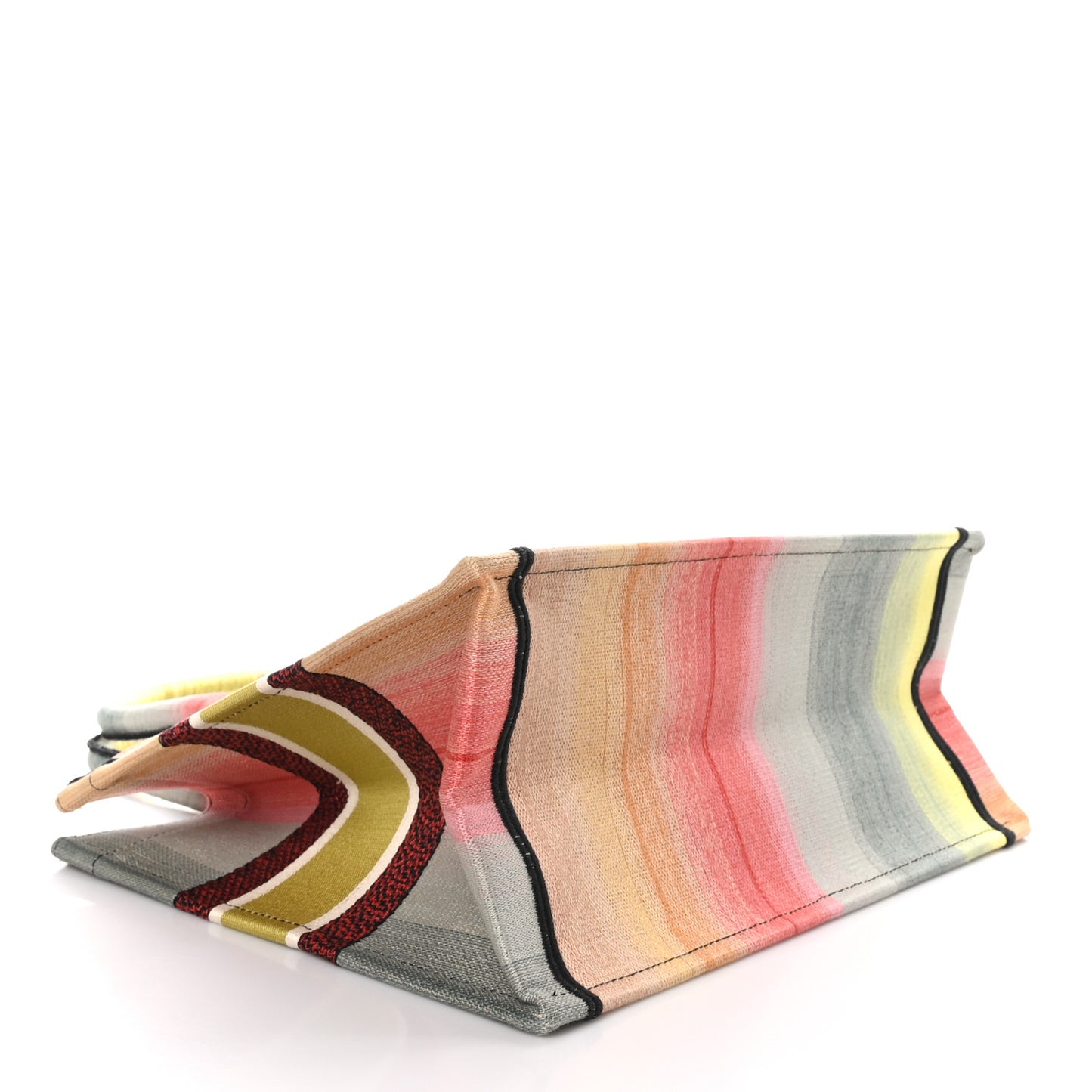 Canvas Embroidered Medium Dioraura Book Tote Multicolor