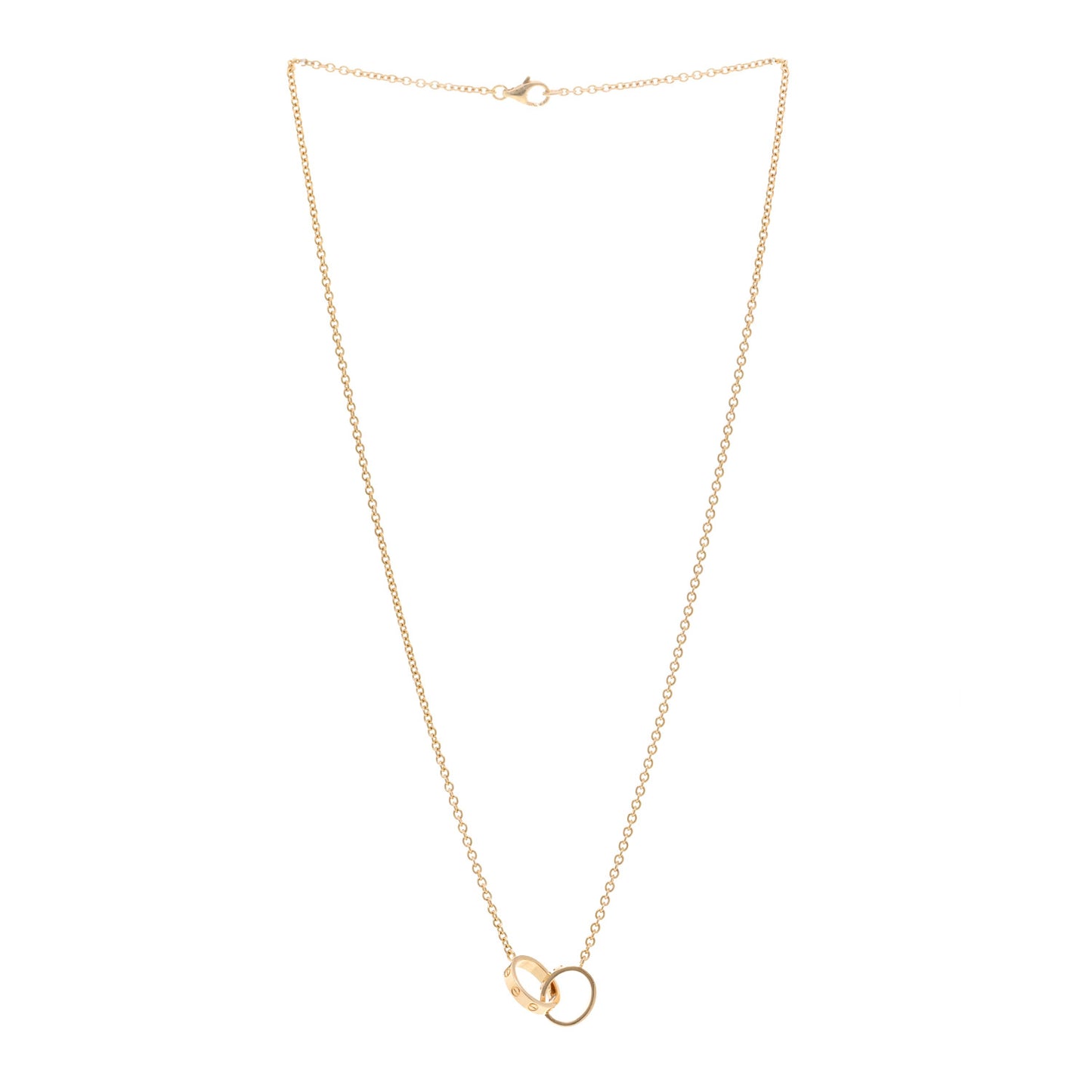 18K Yellow Gold Interlocking LOVE Necklace