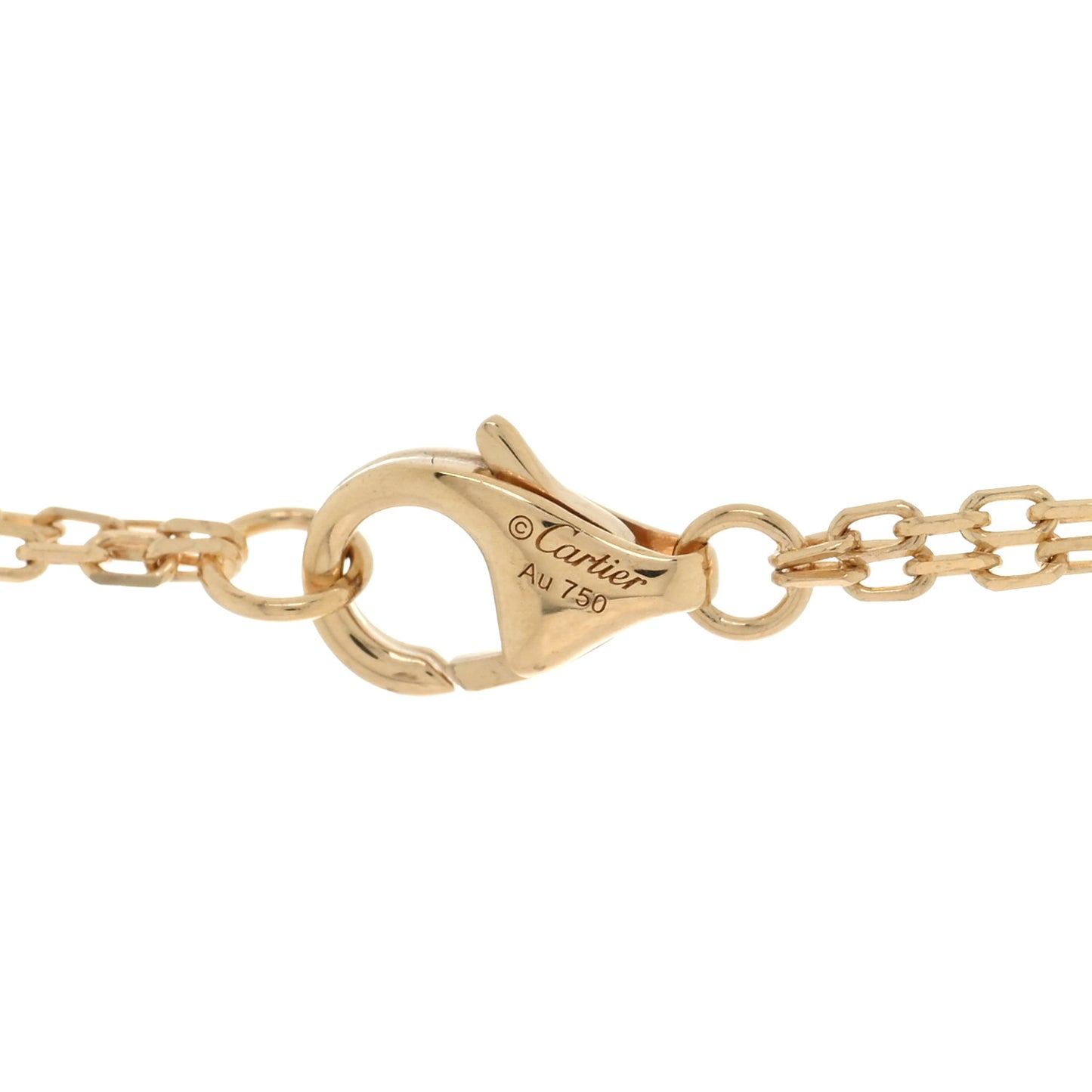 18K Yellow Gold 2 Diamond LOVE Necklace