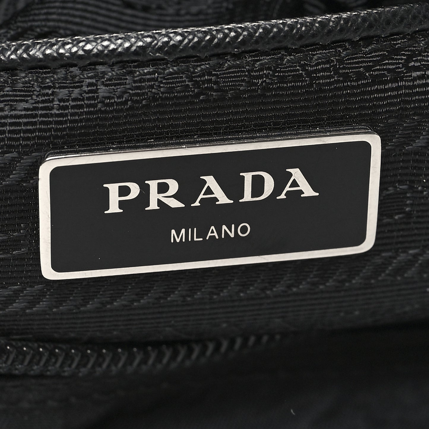 Re-Nylon Vela Saffiano Double Buckle Messenger Shoulder Bag Black