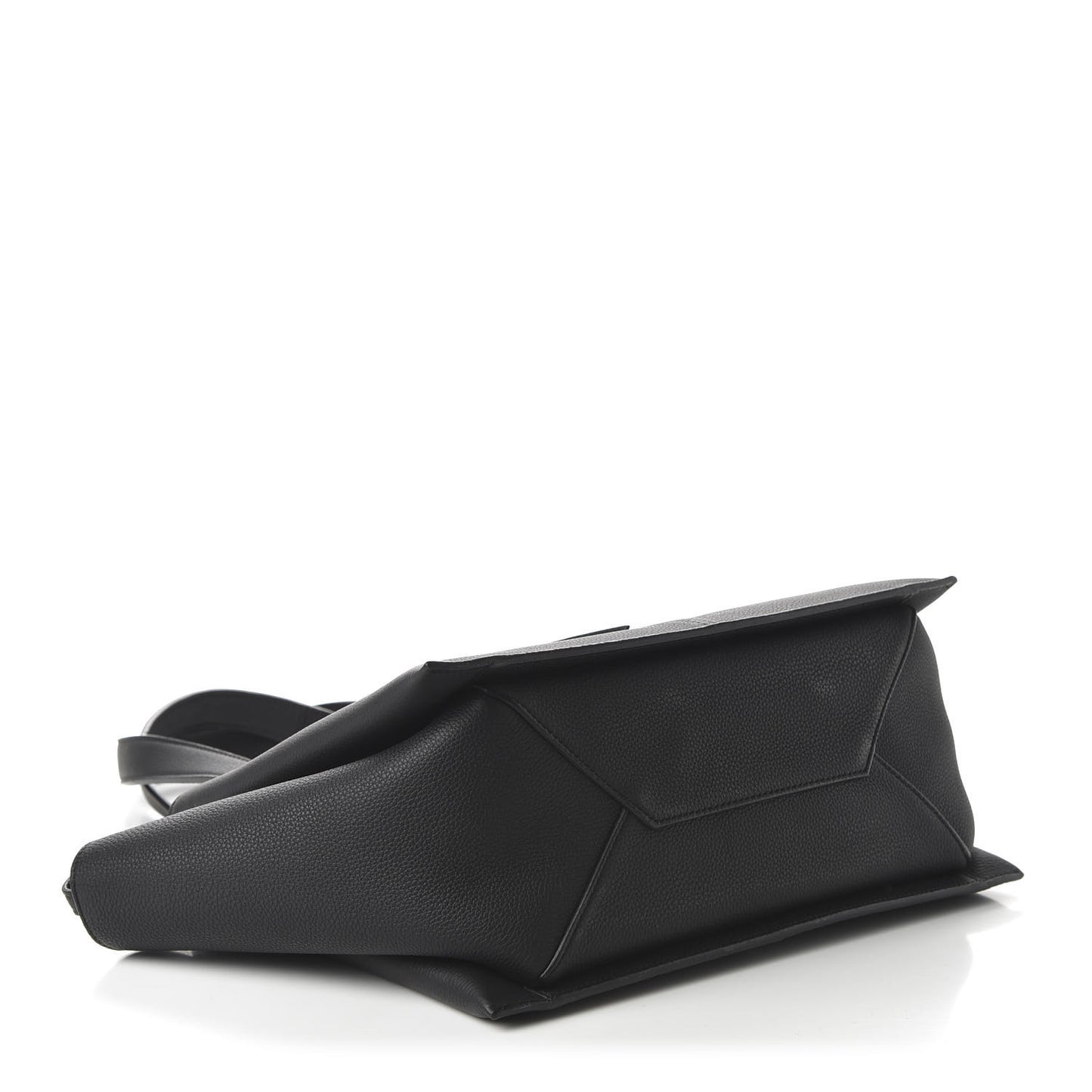 Baby Grained Calfskin Small Tri-Fold Bag Black
