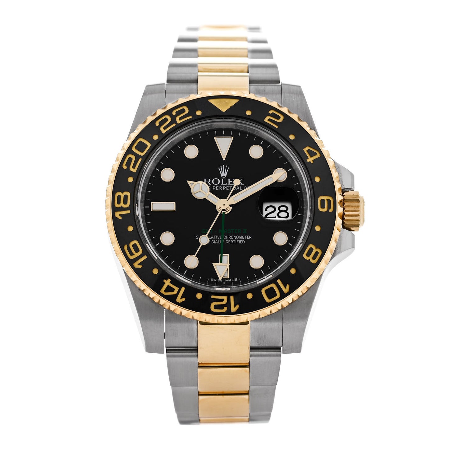 Stainless Steel 18K Yellow Gold 40mm GMT-Master II Oyster Perpetual Date Watch 116713LN