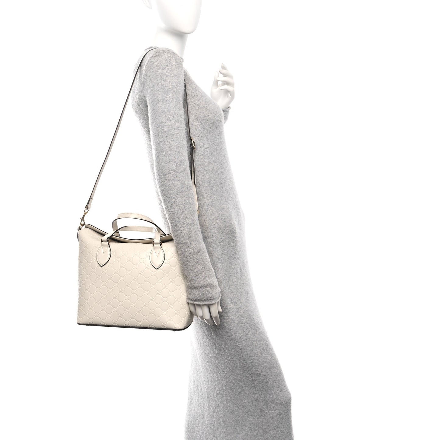Guccissima Linea A Foldover Tote Off White