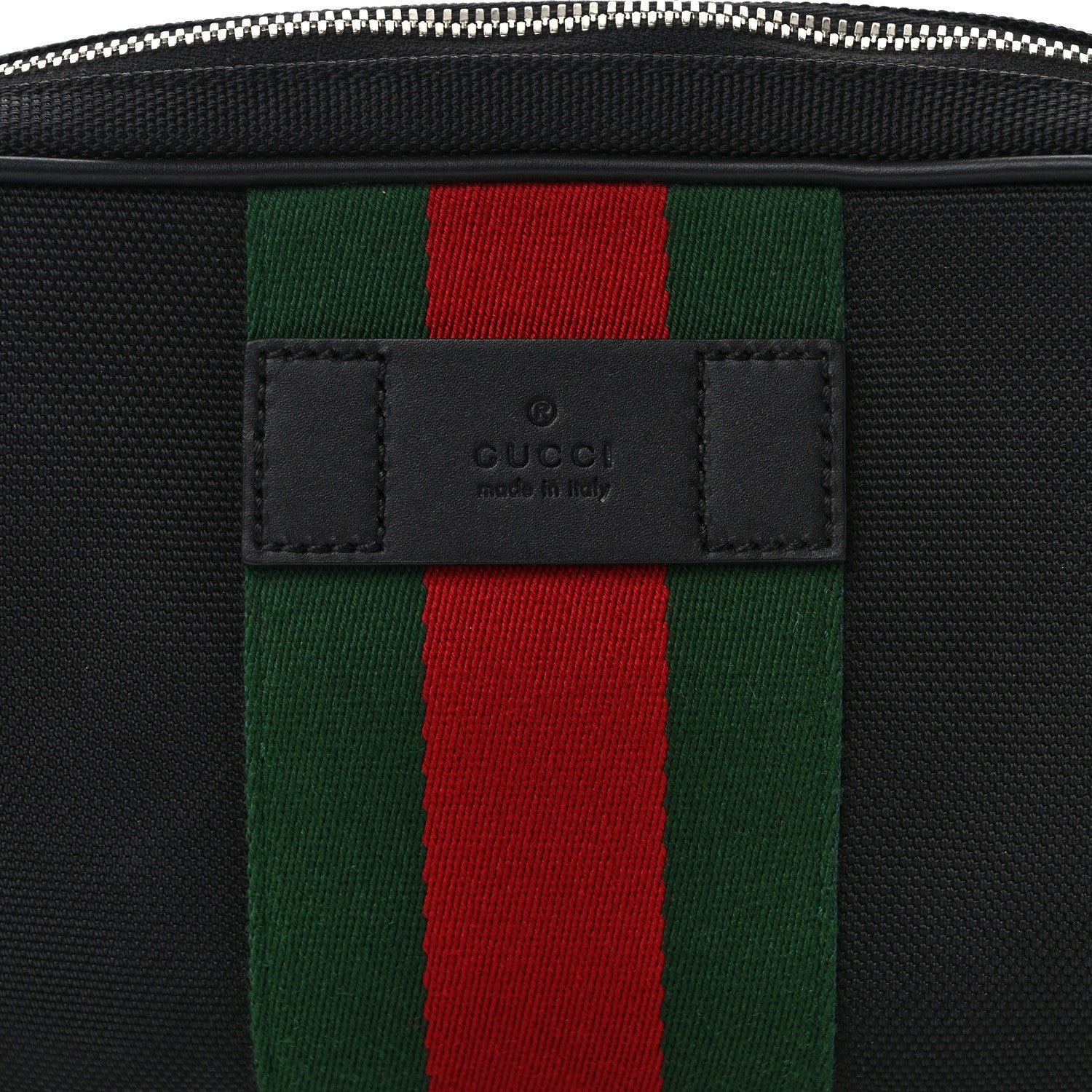 Gucci Canvas Web Slim Belt Bag Black 8 of 10