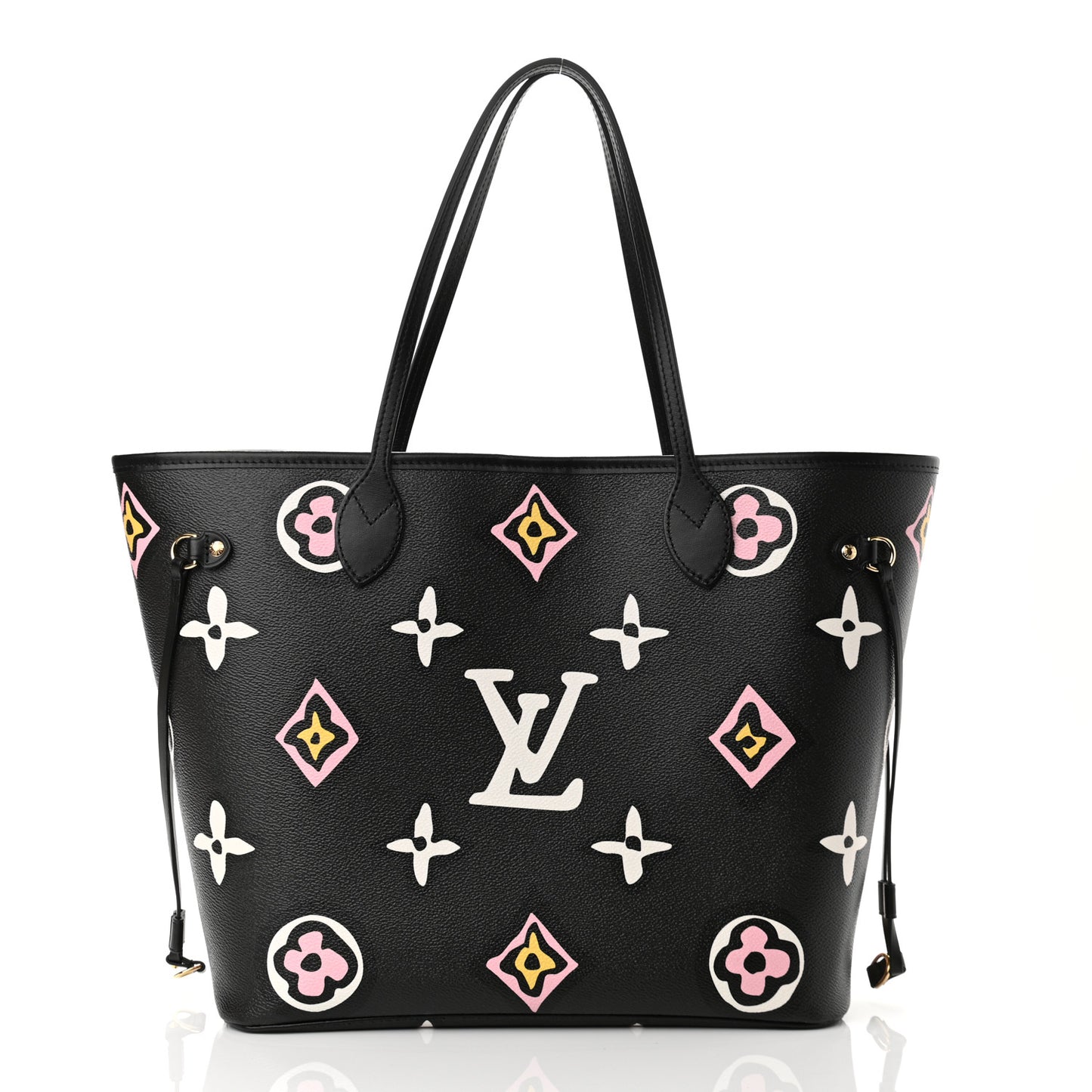 Monogram Giant Wild At Heart Neverfull MM Black