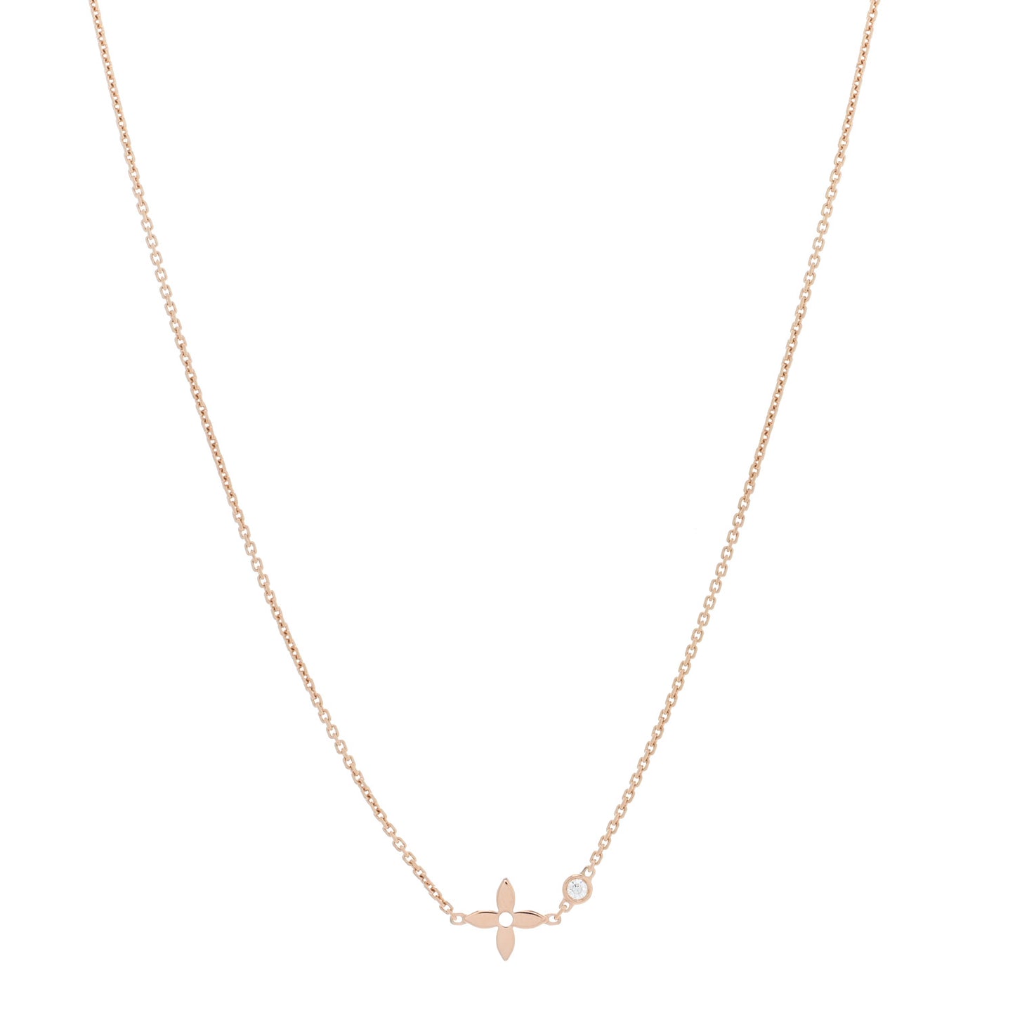 18K Pink Gold Diamond Idylle Blossom Pendant Necklace