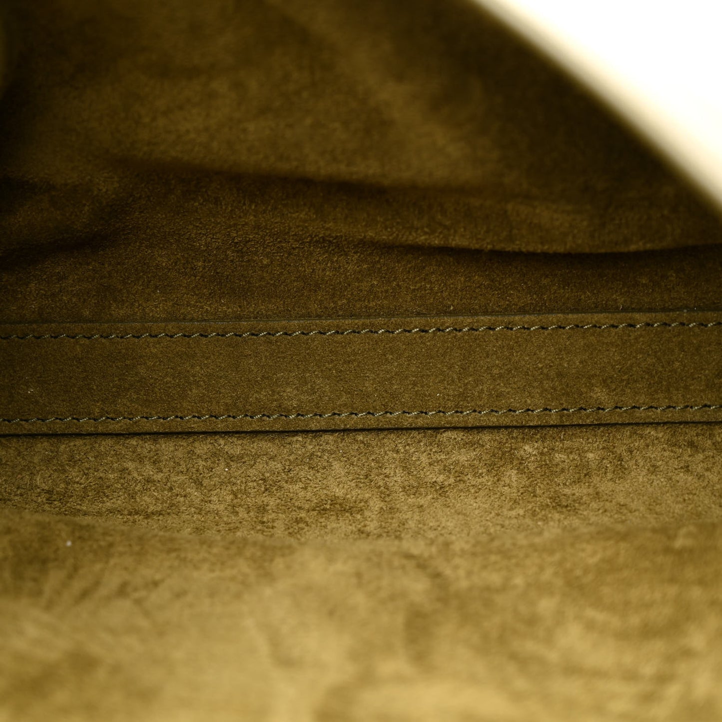 Smooth Calfskin Suede Small Reversible Monogram Kate Satchel Loden Green