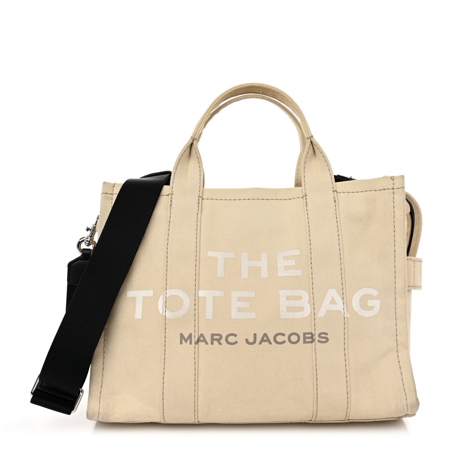 Cotton Canvas Medium The Traveler Tote Bag Beige