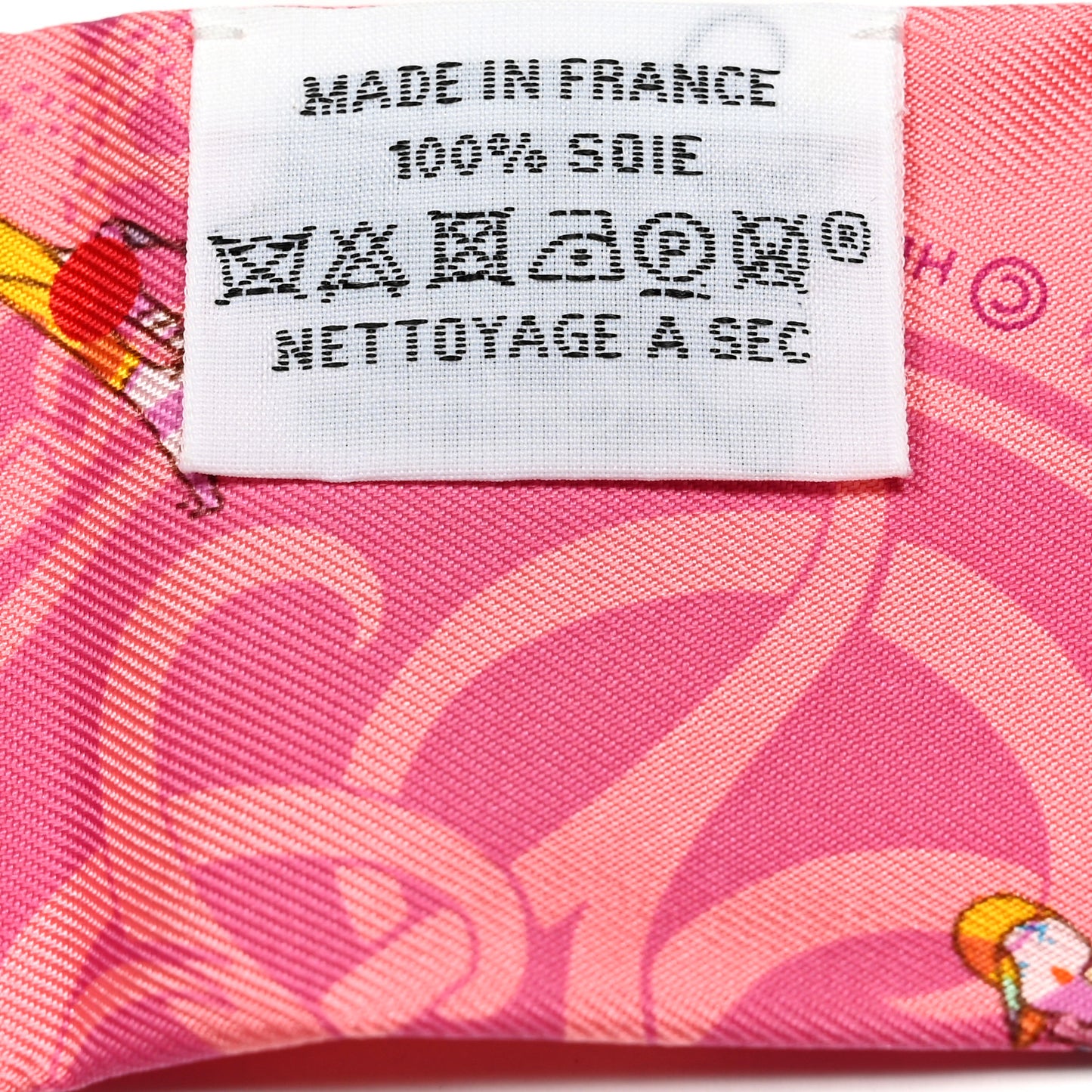 Silk Ex-Libris Les Parisie Fringed Twilly Rose Malabar Jaune