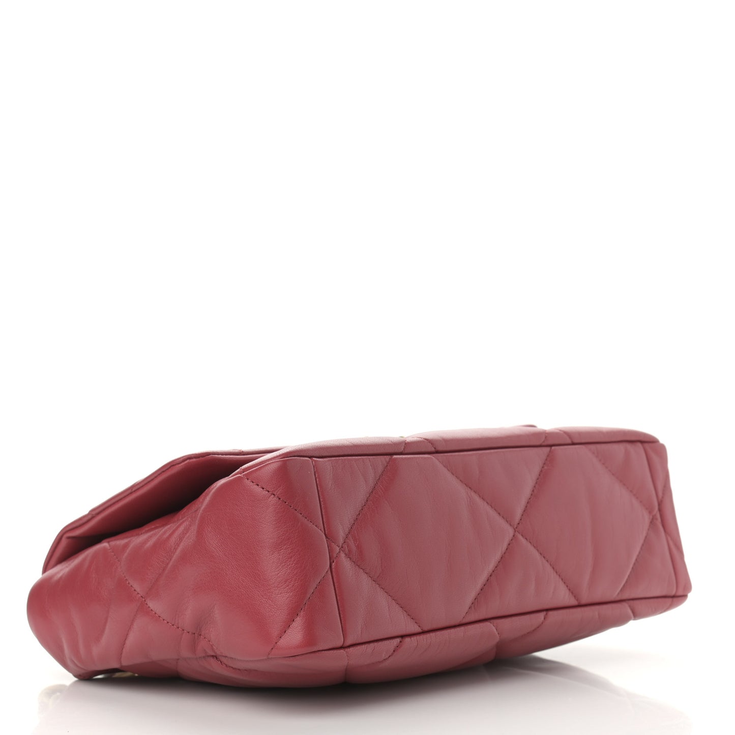Goatskin Quilted Large Chanel 19 Flap Red