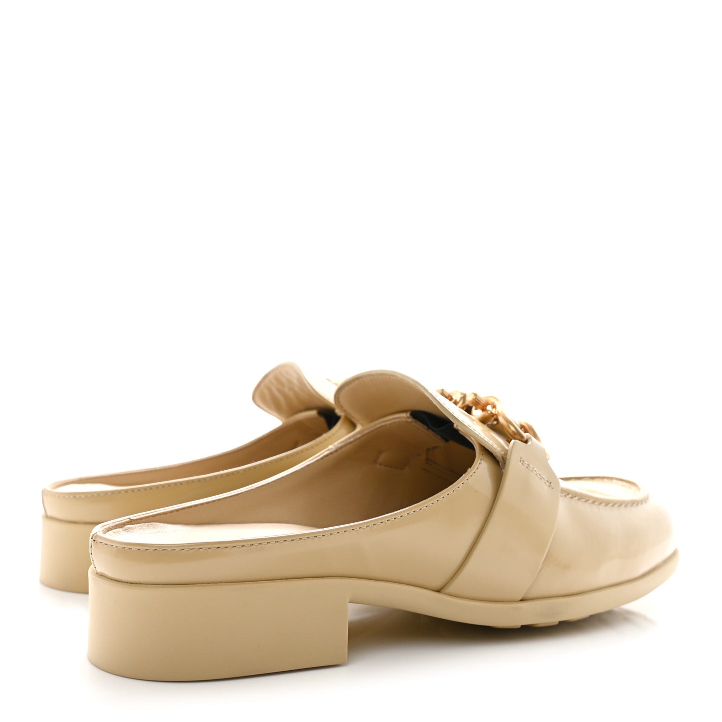 Soft Vinyl Calfskin Monsieur Loafers 38 Cane Sugar