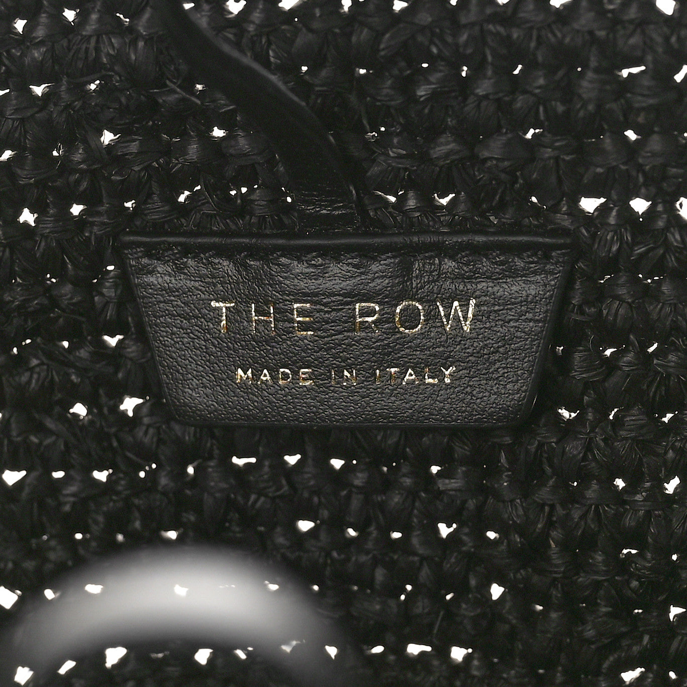 The Row Raffia Emilie Tote Bag Black 6 of 11